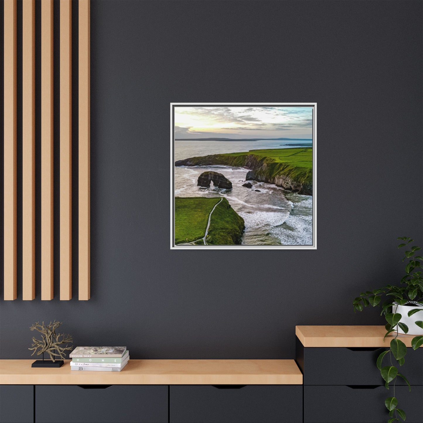 Virgin Rock Matte Canvas, Framed (Multi-color)