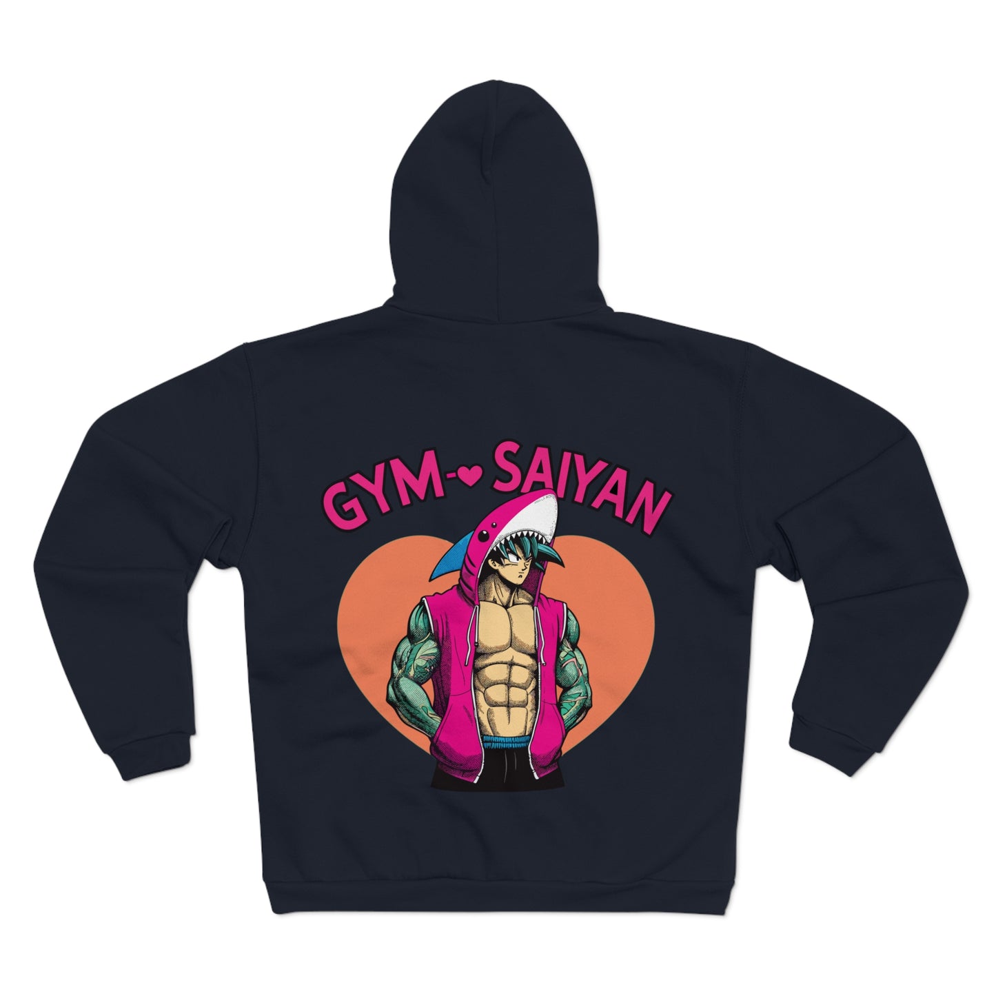 Gym Saiyan Goku Shark Unisex Hooded Zip Sweatshirt