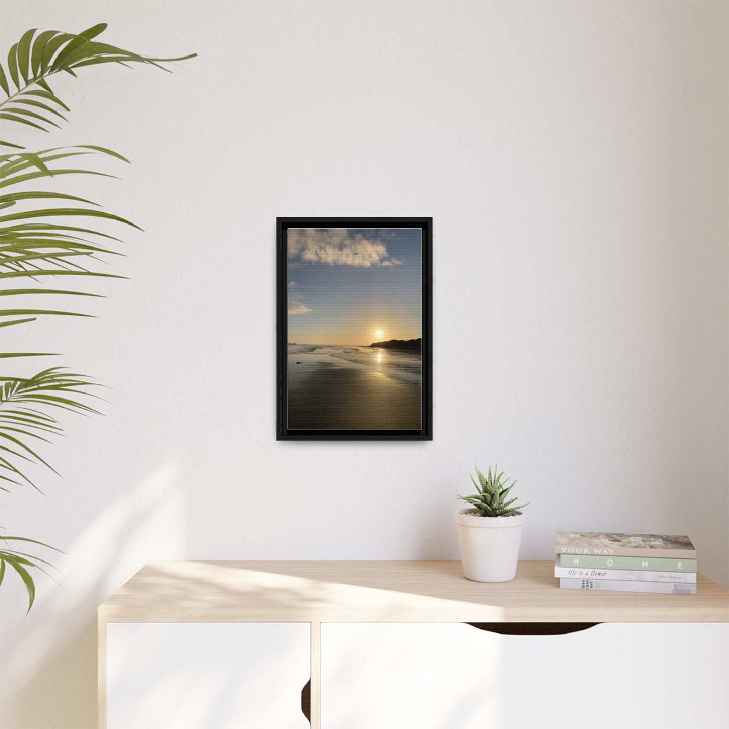 Sunset Matte Canvas, Framed (Multi-color)