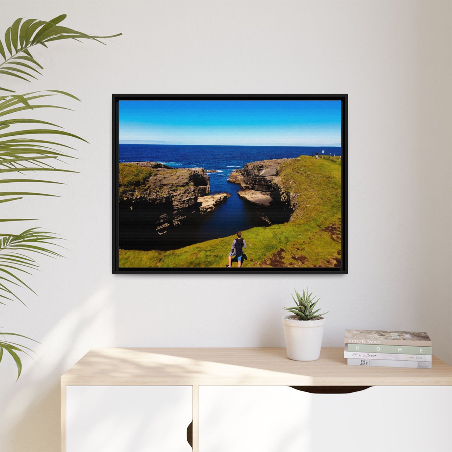 Cliffs Matte Canvas, Framed (Multi-color)