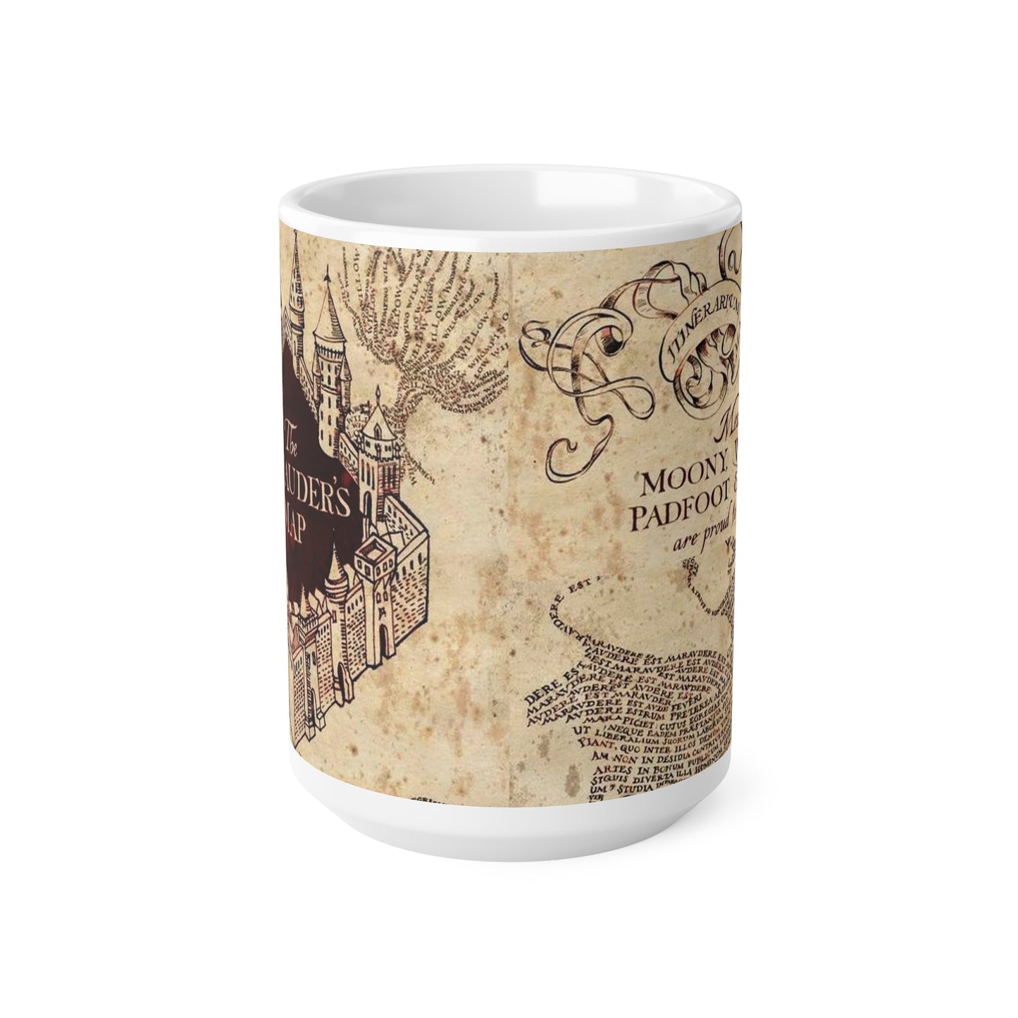 The Marauder's Map Ceramic Coffee Cups - Harry Potter Themed Mugs, 11oz & 15oz