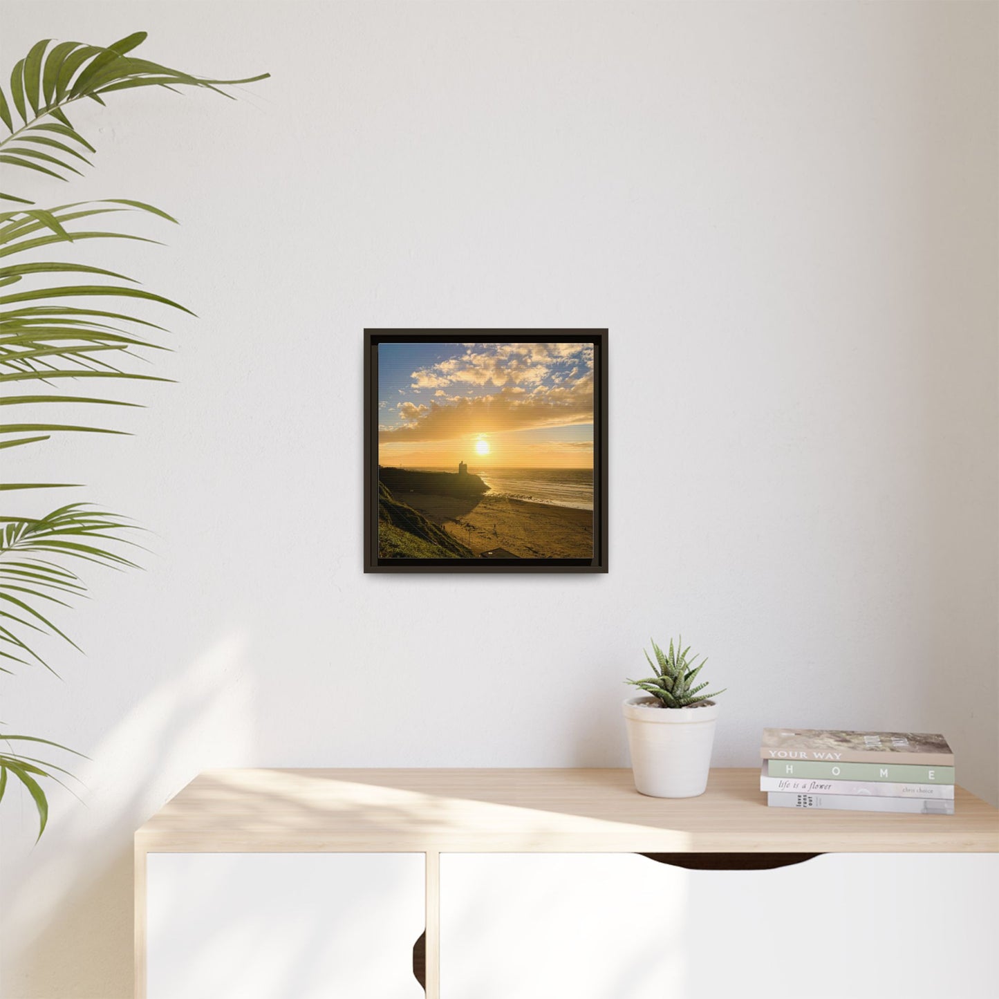Ballybunion Sunset Castle Matte Canvas, Framed (Multi-color)