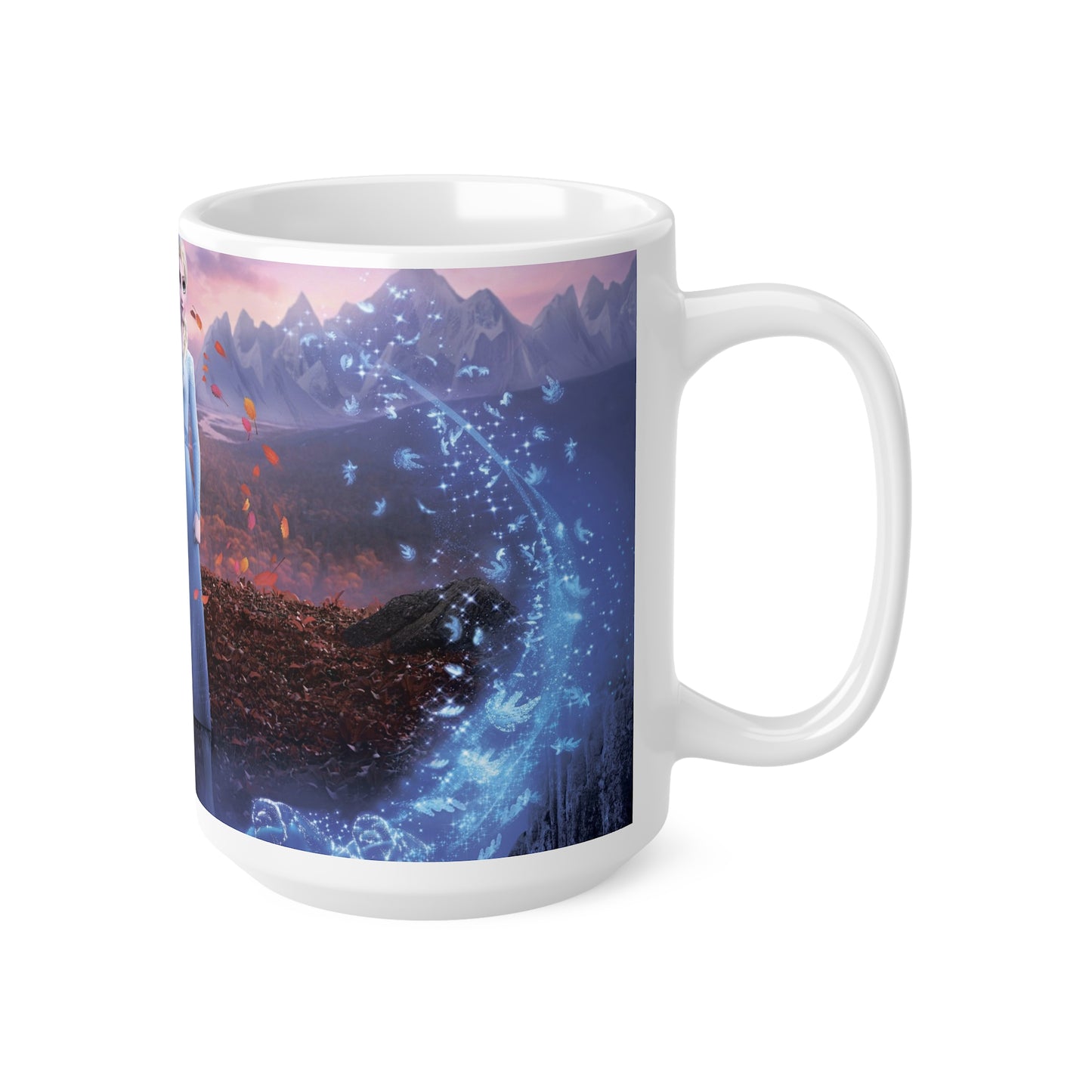 Frozen-Inspired Ceramic Coffee Cups - 11oz & 15oz Magical Design for Fans