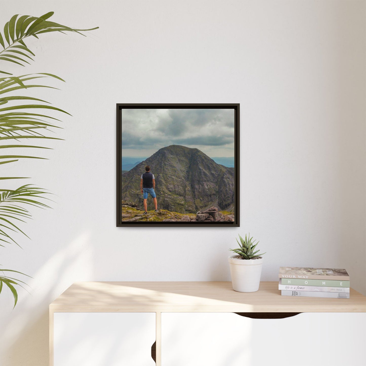 Cross On Top Matte Canvas, Framed (Multi-color)