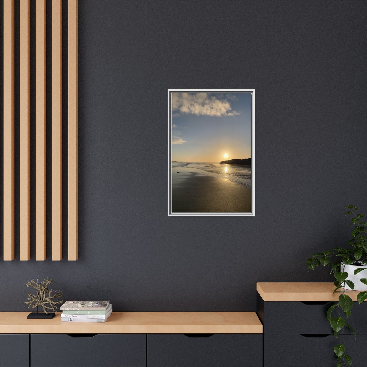 Sunset Matte Canvas, Framed (Multi-color)