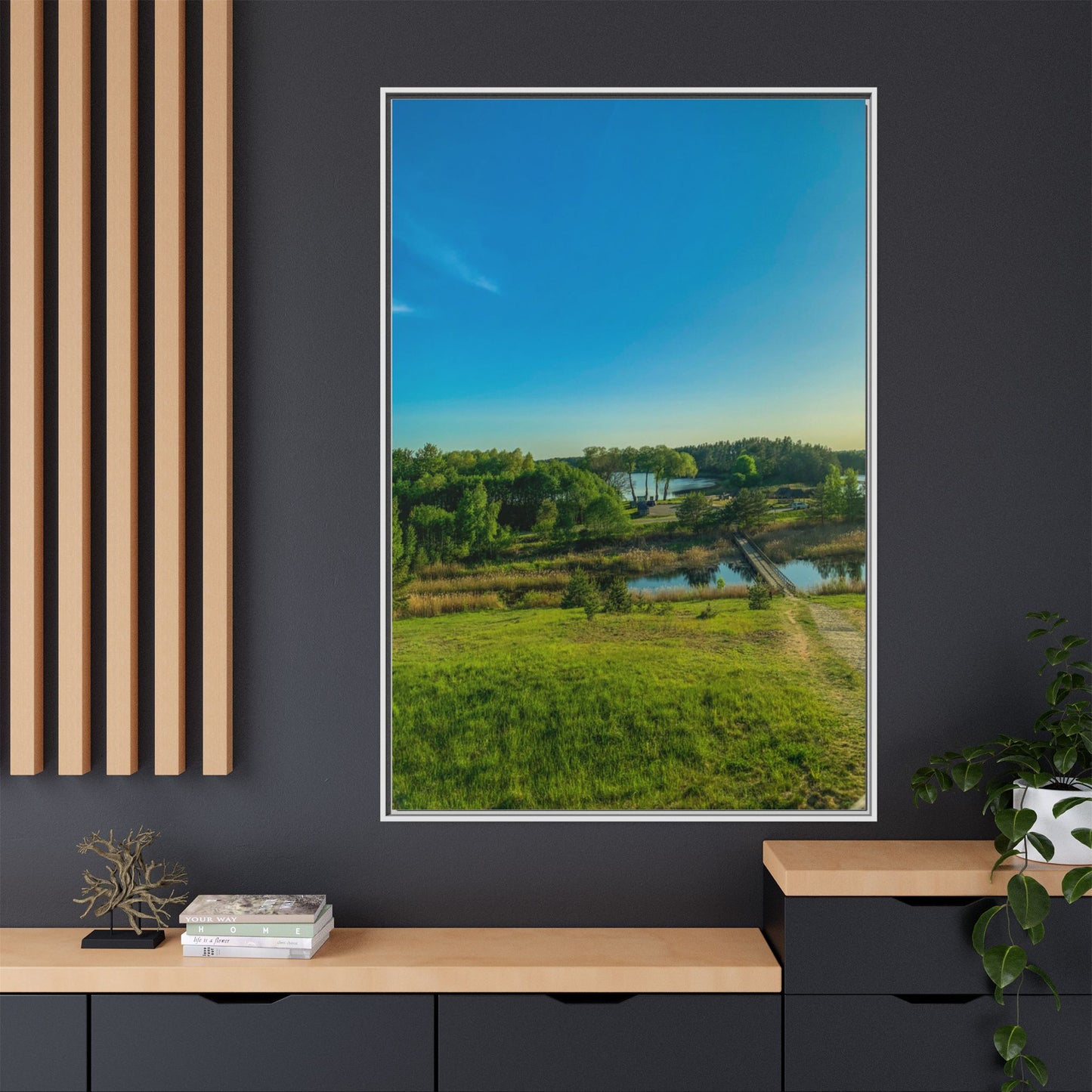 Zageres Lake Matte Canvas, Framed (Multi-color)