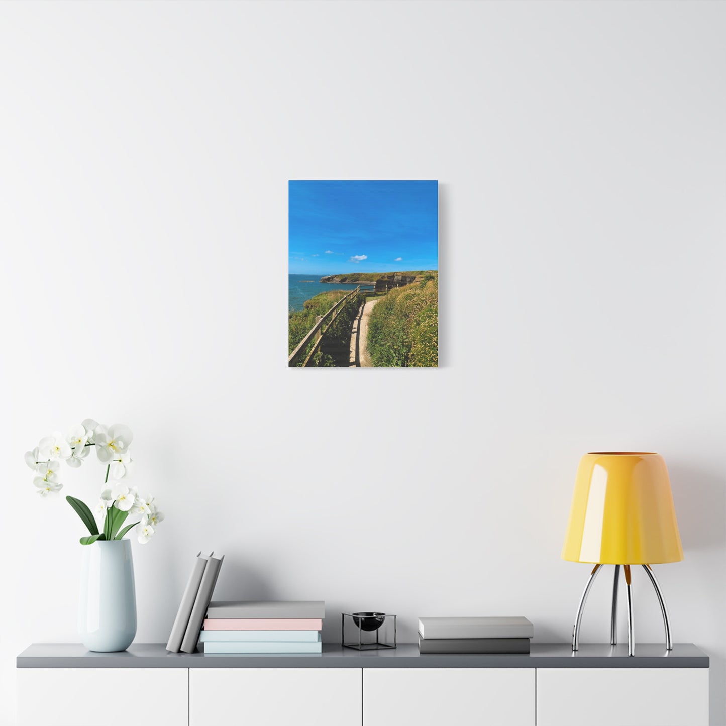 Sunny Walk In Ballybunion Matte Canvas, Stretched, 1.25"