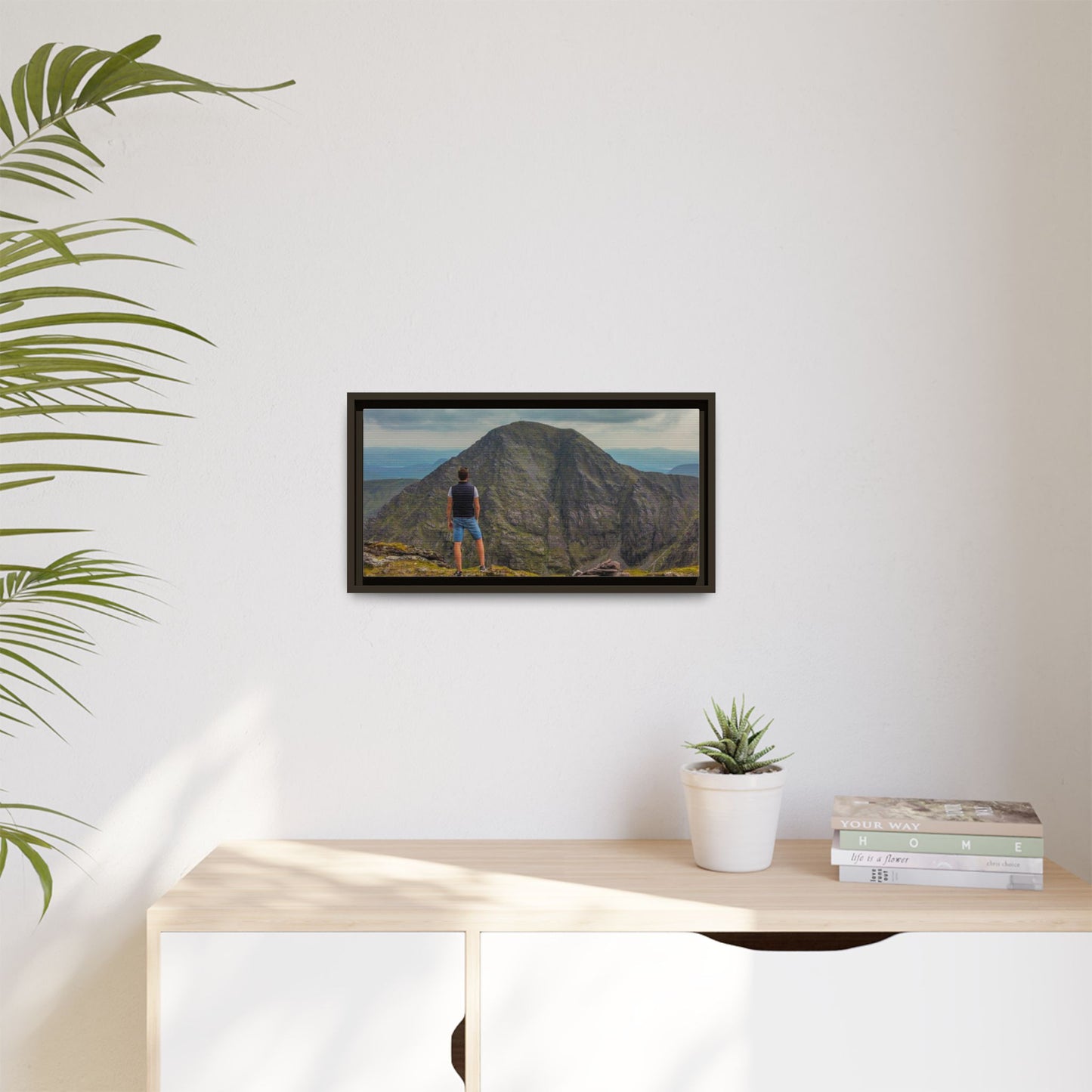 Cross On Top Matte Canvas, Framed (Multi-color)