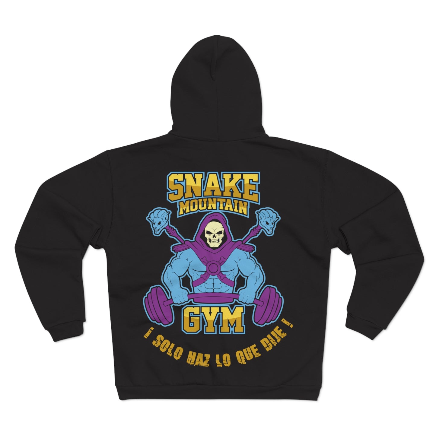 Unisex Hooded Zip Sweatshirt - Snake Mountain Gym Graphic