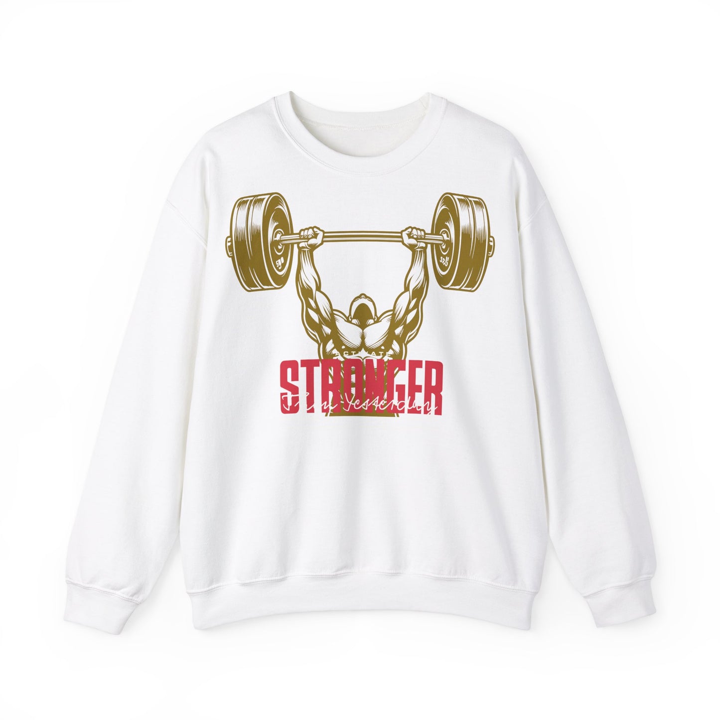 Unisex Heavy Blend™ Crewneck Sweatshirt - Stronger Than Yesterday Workout