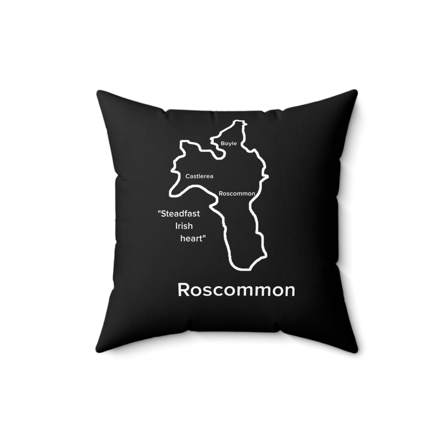 Roscommon Spun Polyester Square Pillow Black Edition 2 Sizes