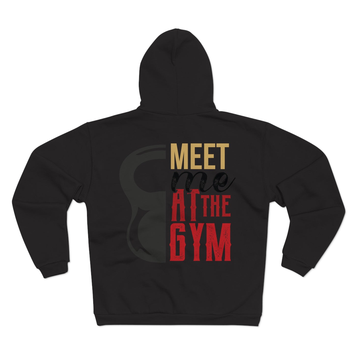 Meet Me at the Gym Unisex Hooded Zip Sweatshirt - Workout Apparel for Fitness Enthusiasts