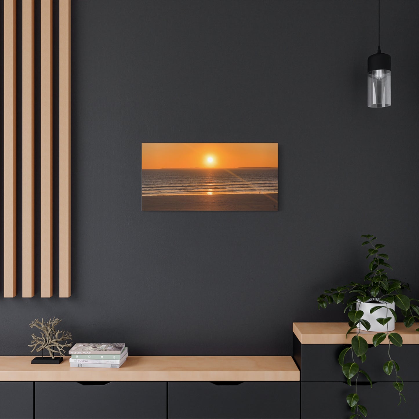 Sunset in ocean Matte Canvas, Stretched, 1.25"