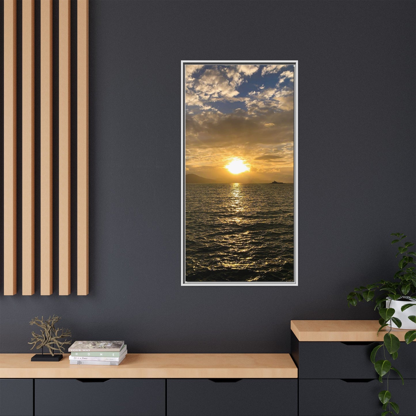 Sunset in Fenit Matte Canvas, Framed (Multi-color)