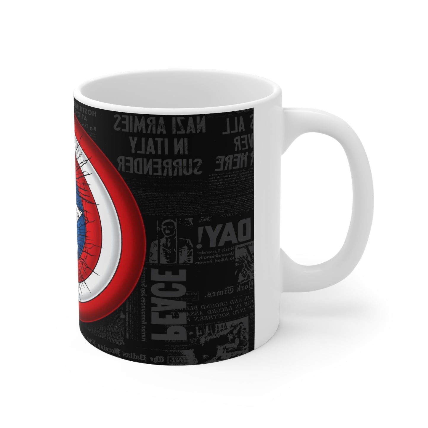 Octopus Shield Ceramic Coffee Mug - 11oz & 15oz | Unique Gift for Marine Life Lovers & Superhero Fans