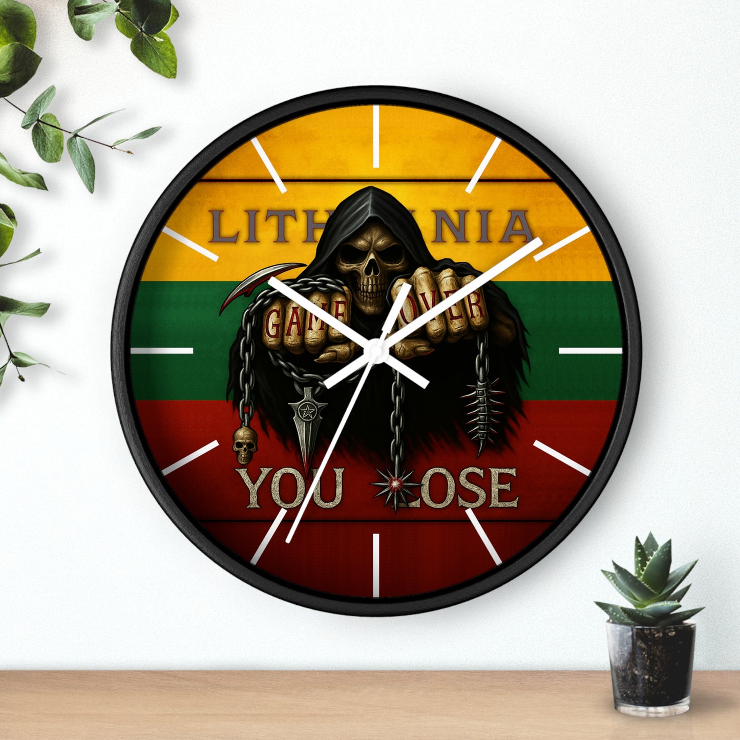 Lithuania Wall Clock Art "You lose"