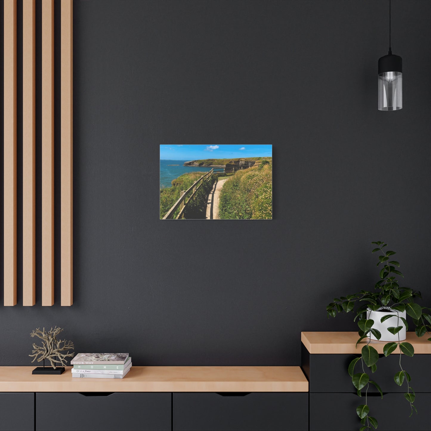 Sunny Walk In Ballybunion Matte Canvas, Stretched, 1.25"