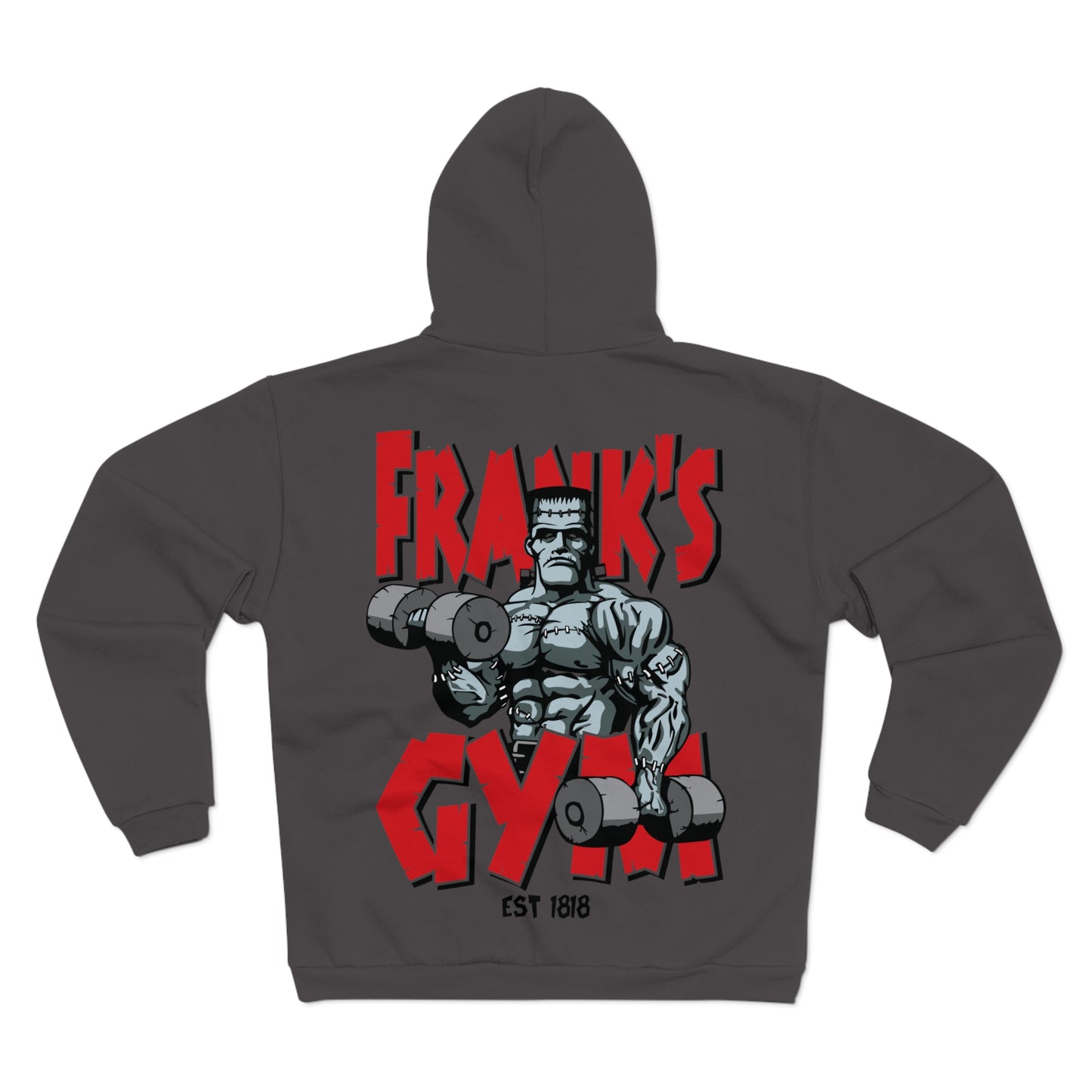Frank's Gym Unisex Hooded Zip Sweatshirt - Bold Fitness Apparel for Workout Enthusiasts