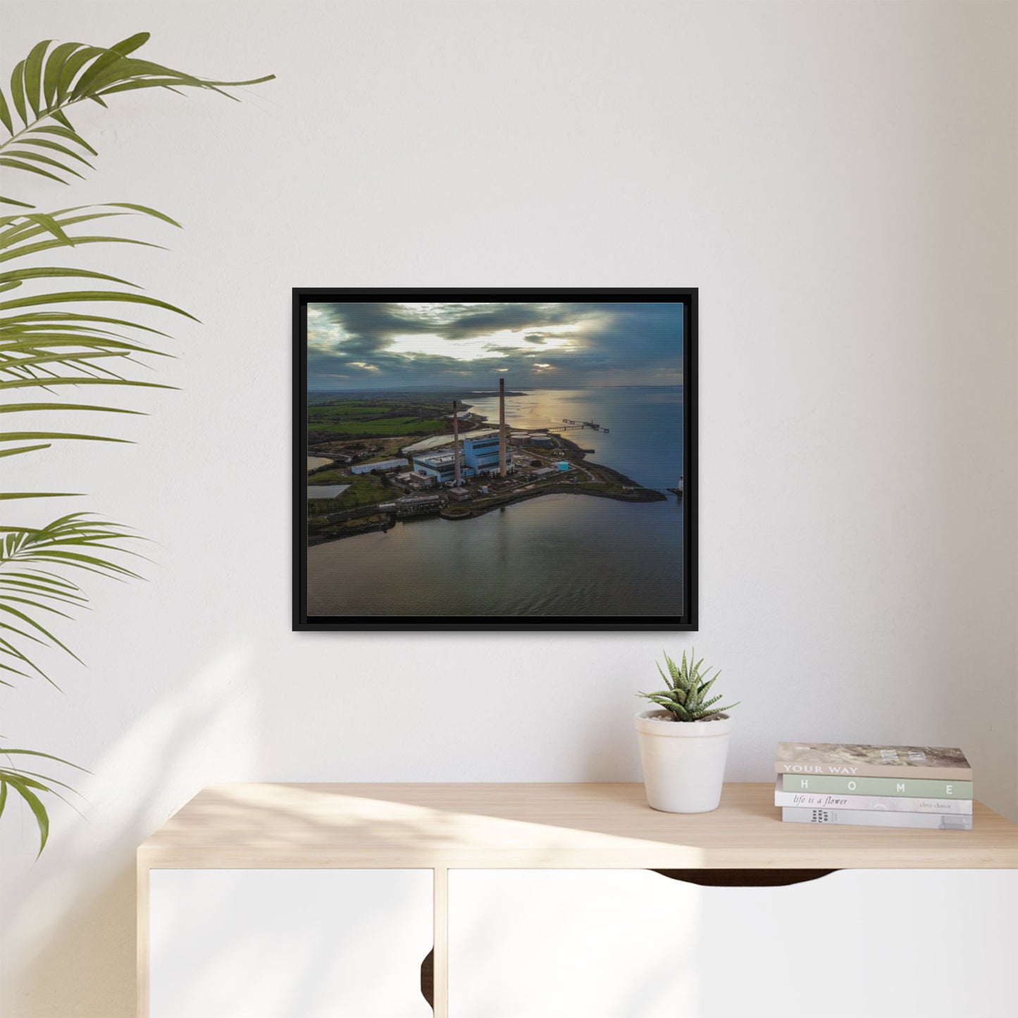 Target Power Station Matte Canvas, Framed (Multi-color)