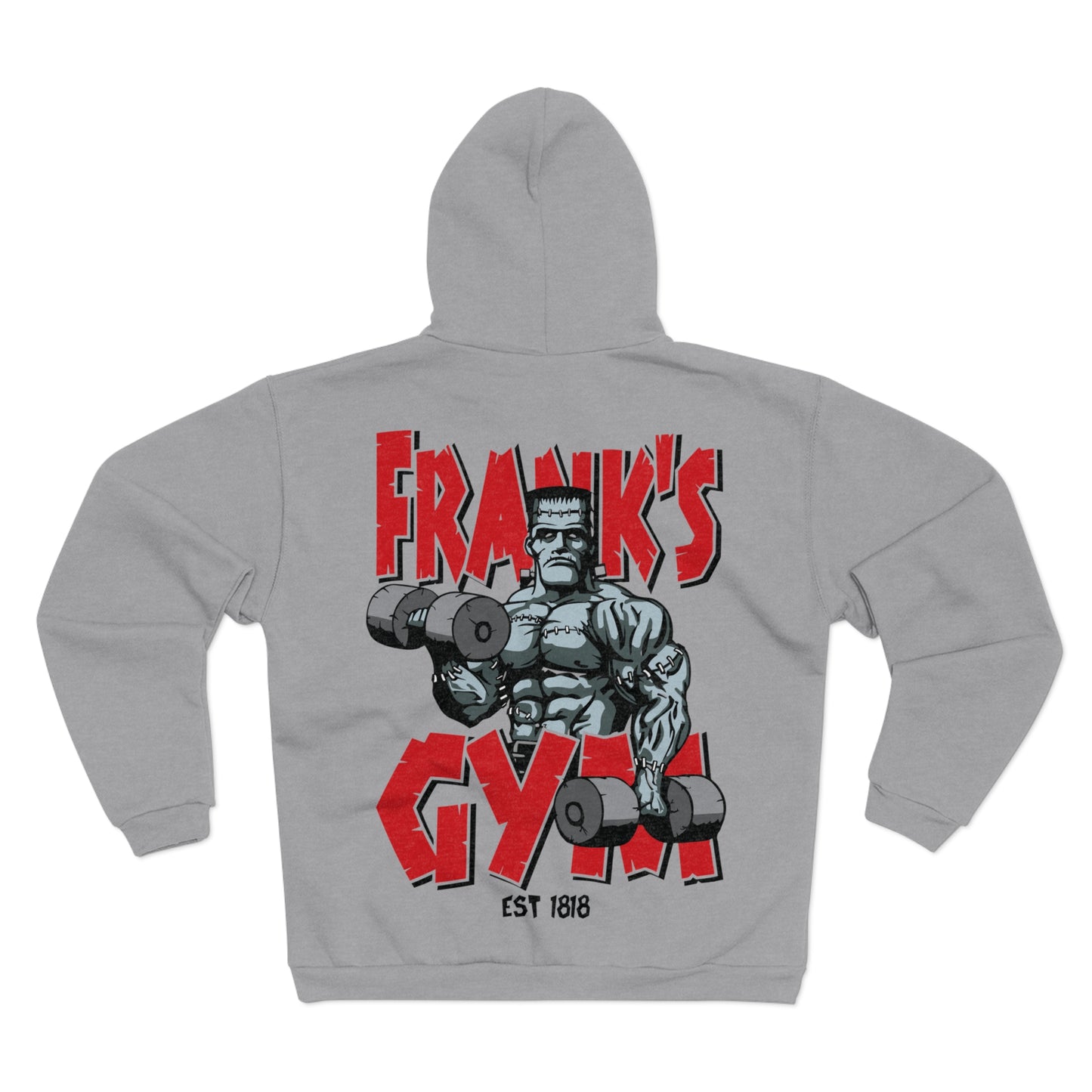 Frank's Gym Unisex Hooded Zip Sweatshirt - Bold Fitness Apparel for Workout Enthusiasts