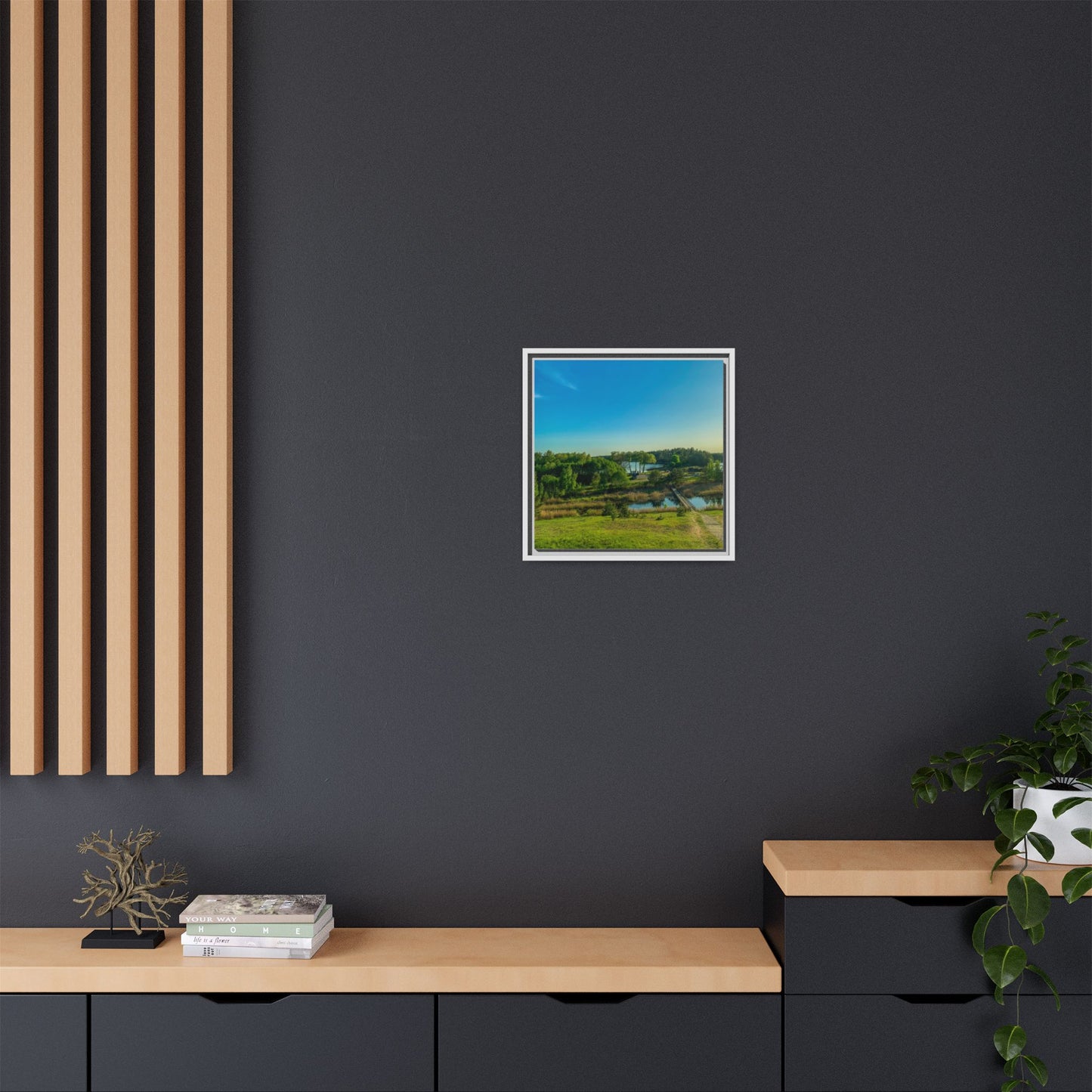 Zageres Lake Matte Canvas, Framed (Multi-color)