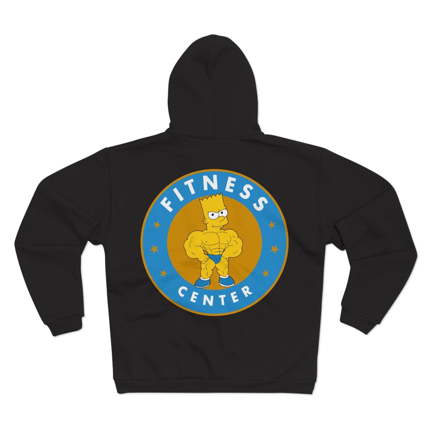 Fitness Center Bart Simpson Unisex Hooded Zip Sweatshirt