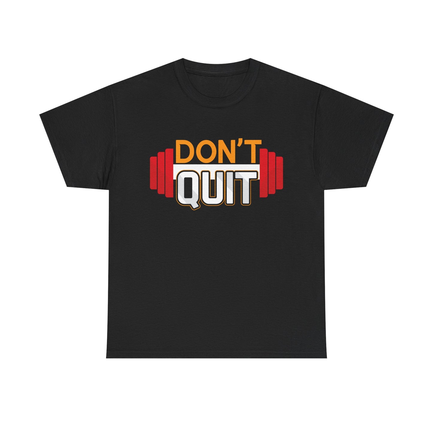 Unisex Heavy Cotton Tee - Motivational Fitness Shirt "Don't Quit"