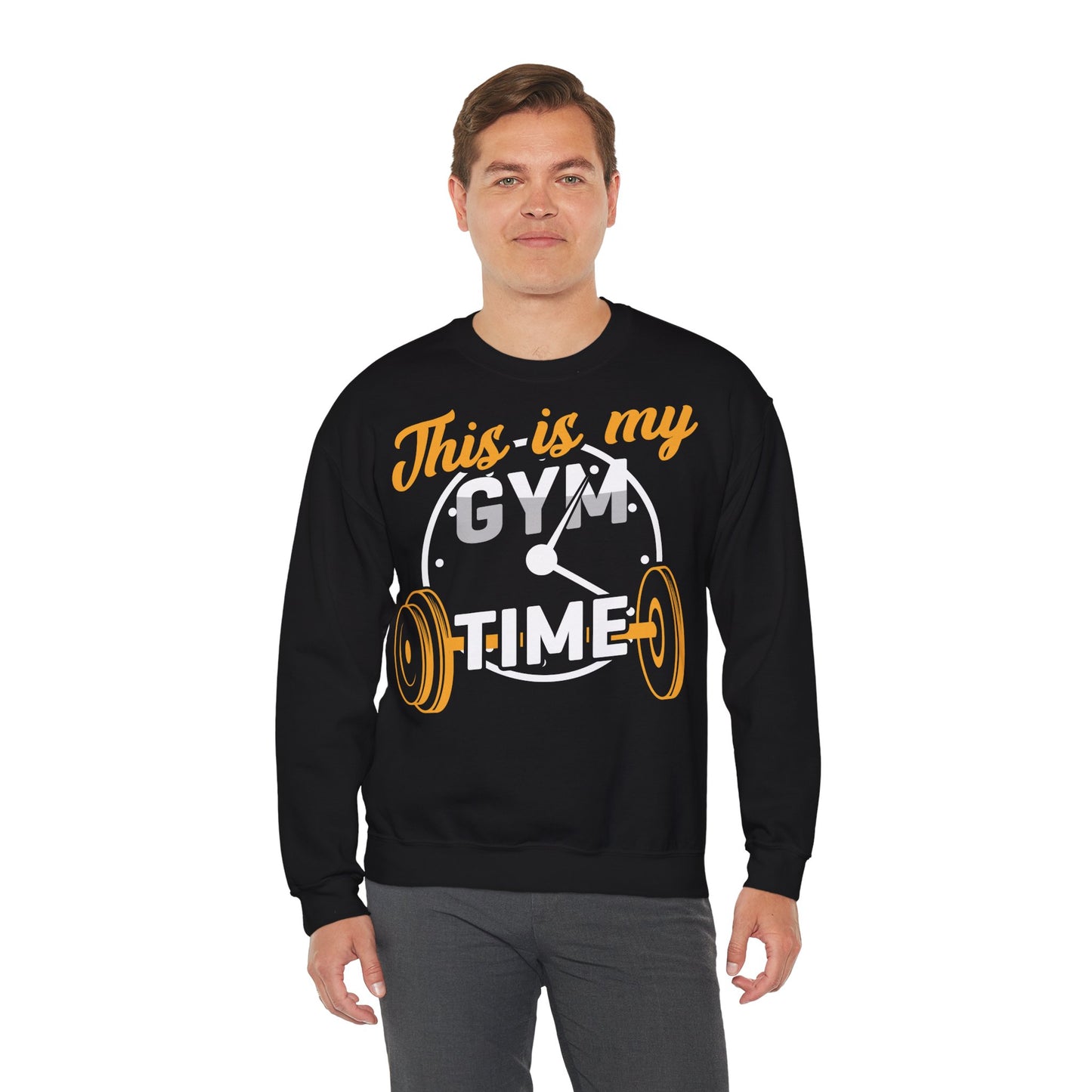 Gym Time Unisex Crewneck Sweatshirt - Perfect for Fitness Enthusiasts
