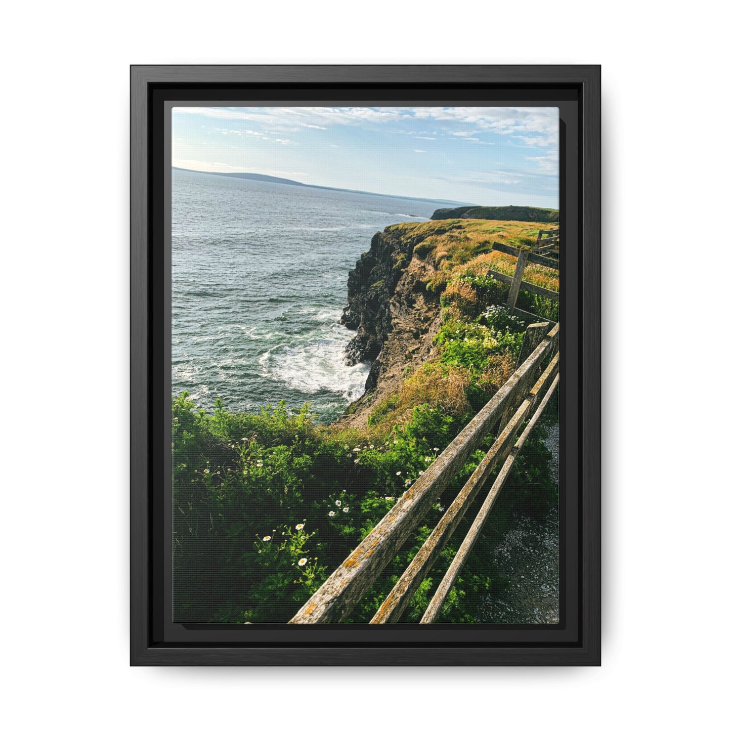 Ballybunion Cliff Walk Matte Canvas, Framed (Multi-color)