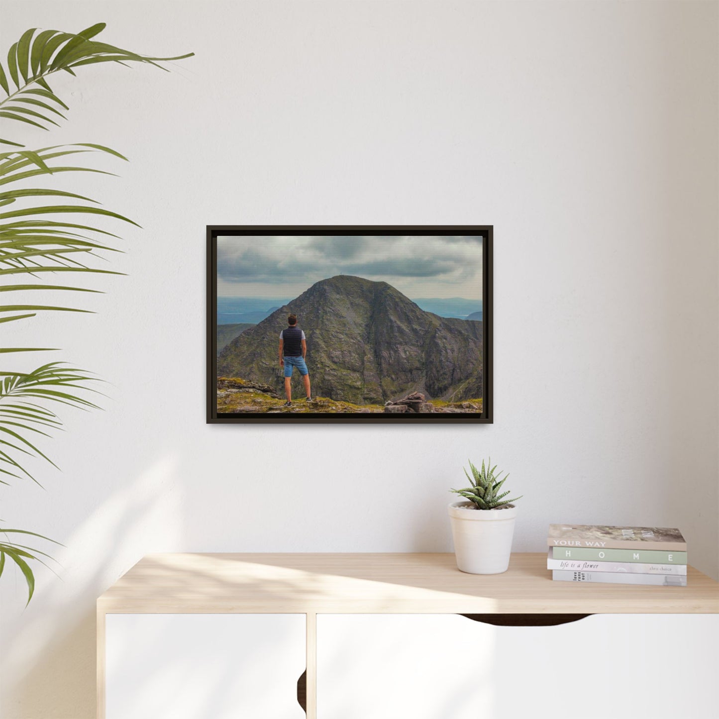 Cross On Top Matte Canvas, Framed (Multi-color)