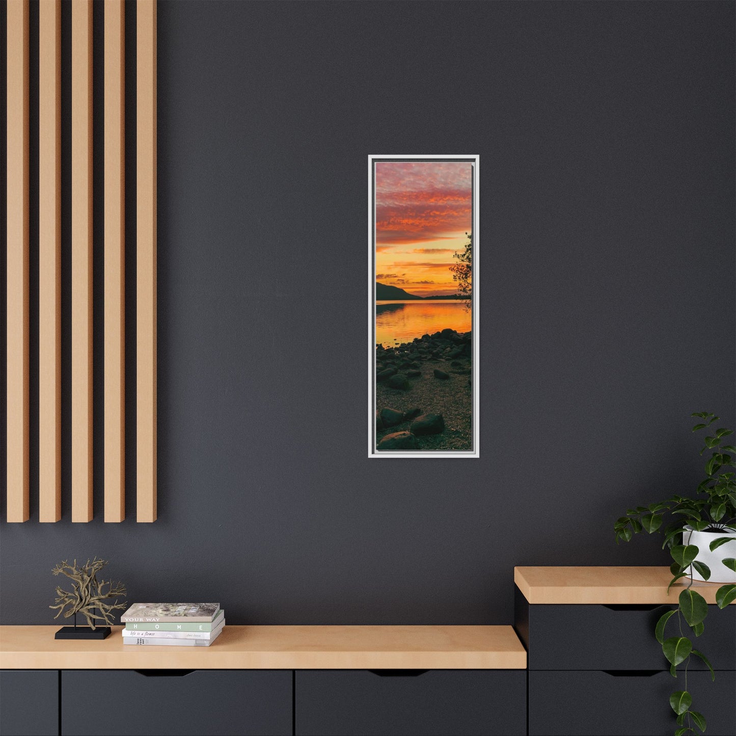 Sunset in Kerry Matte Canvas, Framed (Multi-color)