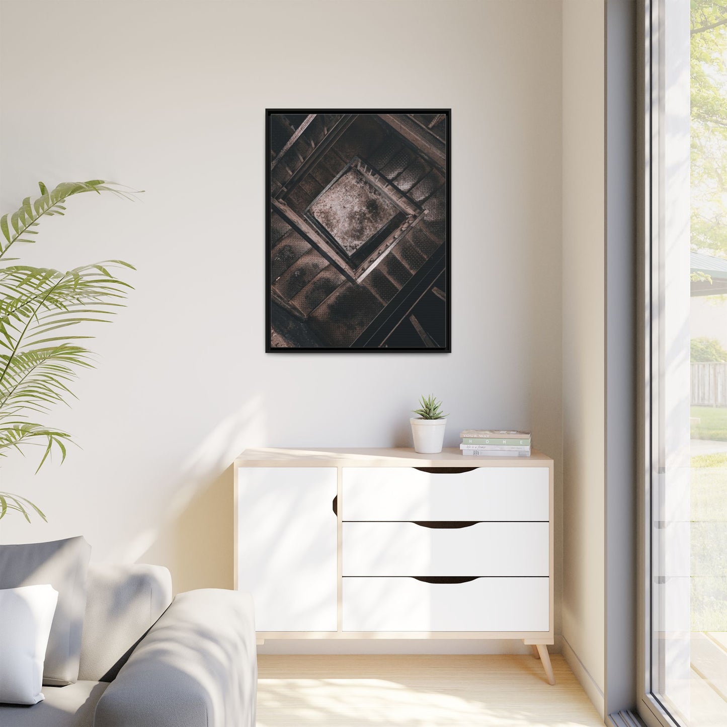 Stairs To Demon World Matte Canvas, Framed (Multi-color)