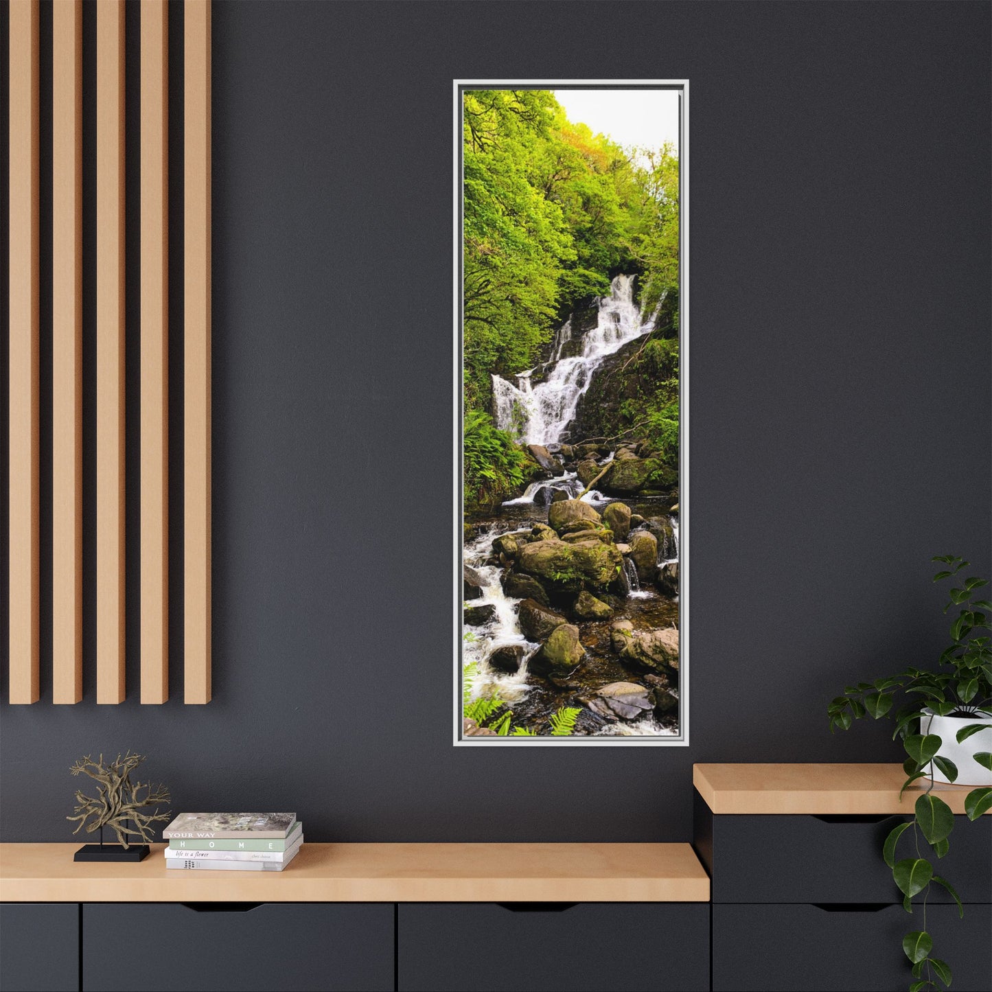 Torc Waterfall Matte Canvas, Framed (Multi-color)