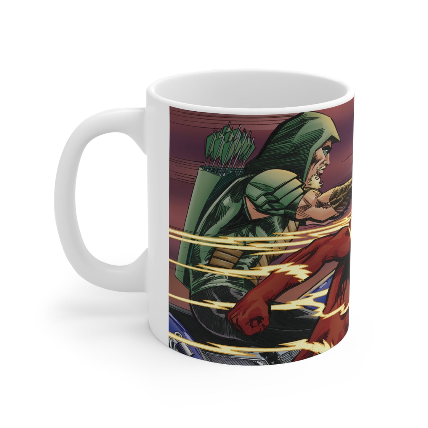 Superhero Duel Ceramic Coffee Cup - 11oz and 15oz
