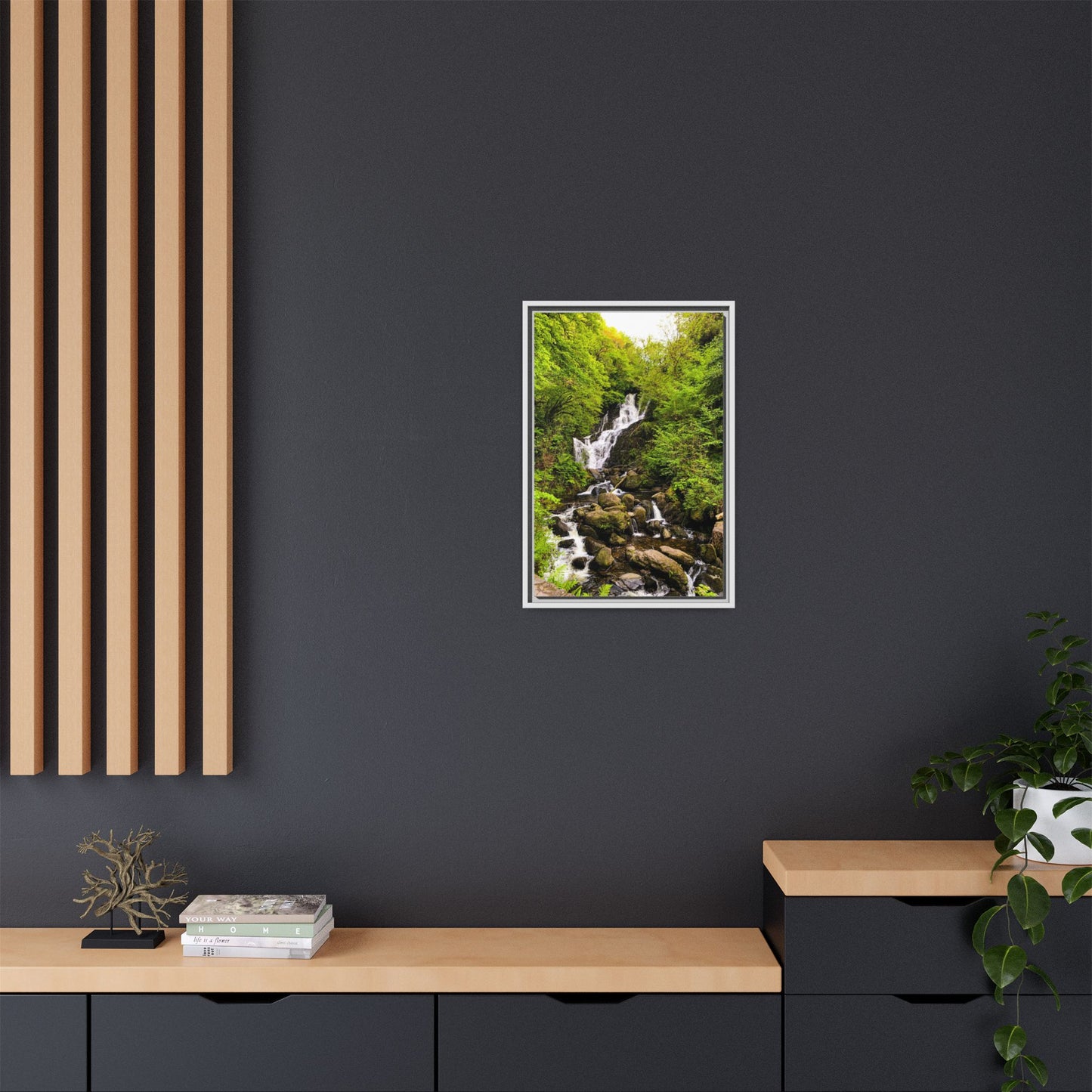 Torc Waterfall Matte Canvas, Framed (Multi-color)
