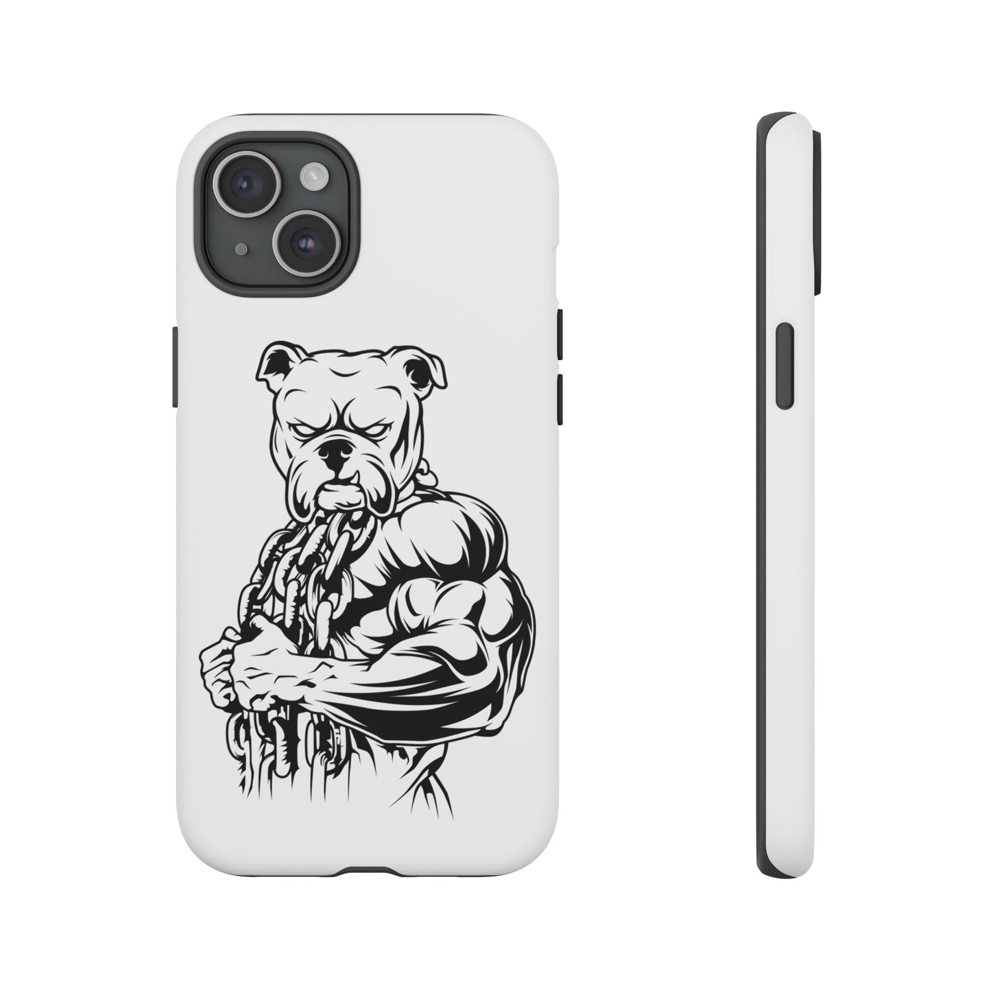 Tough Cases: Strong Bulldog Phone Case - Perfect for Dog Lovers and Fitness Enthusiasts