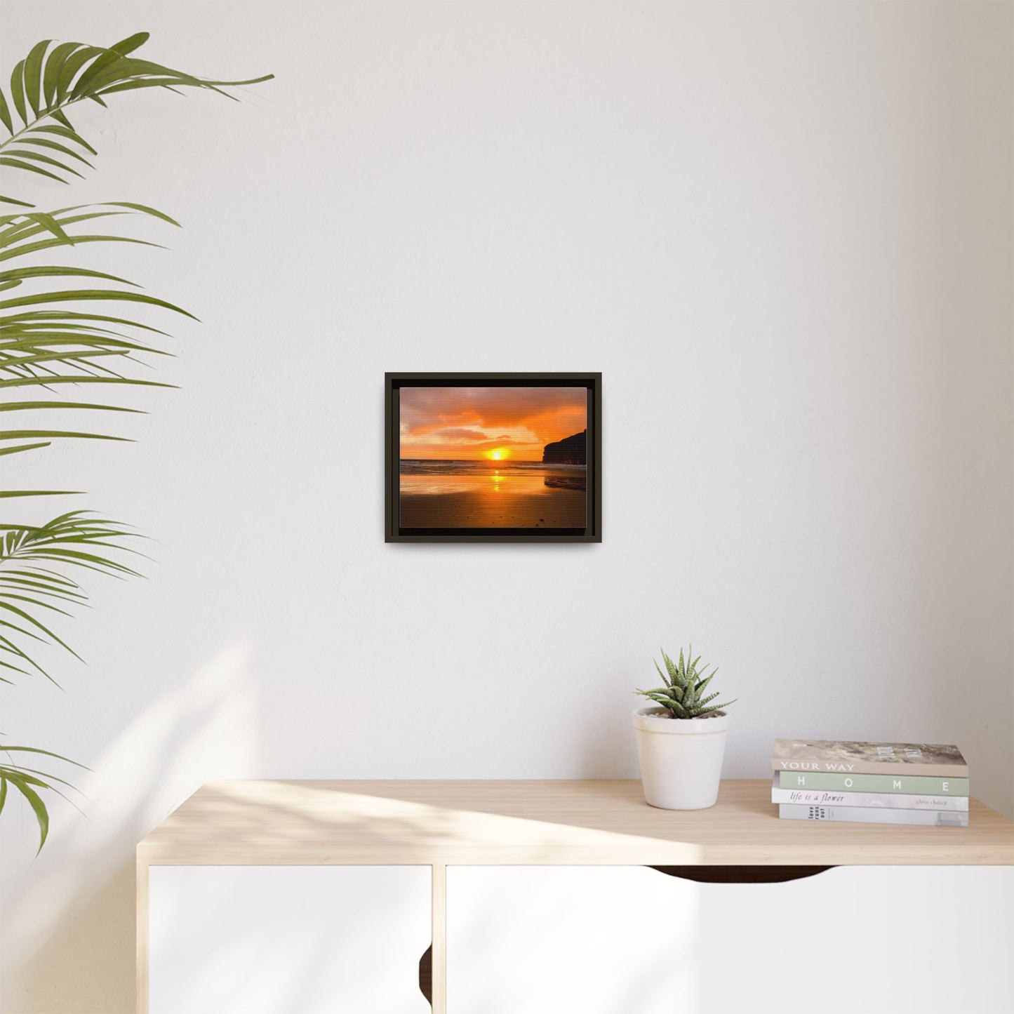 Sunset in Ballybunion Matte Canvas, Framed (Multi-color)