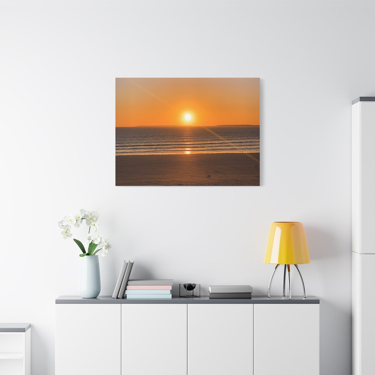 Sunset in ocean Matte Canvas, Stretched, 1.25"