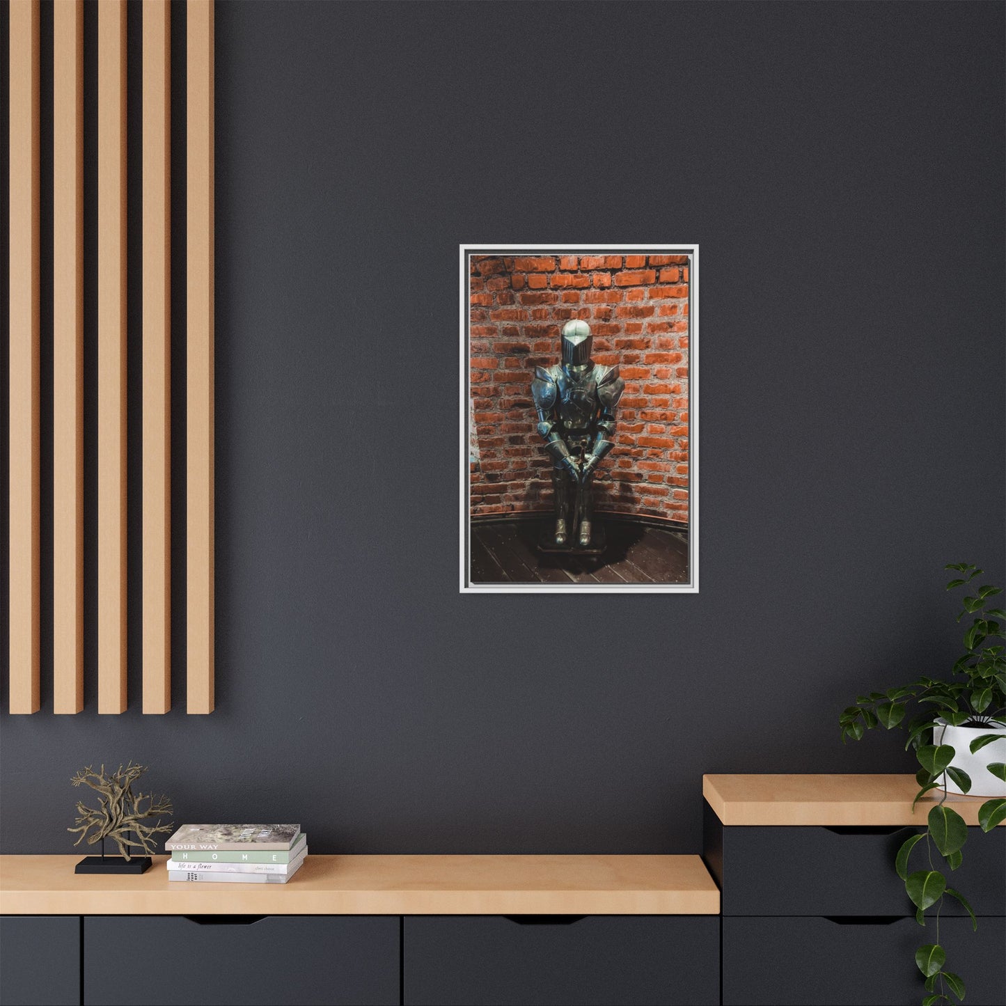 Steel Armour Medieval Age Lithuania Matte Canvas, Framed (Multi-color)