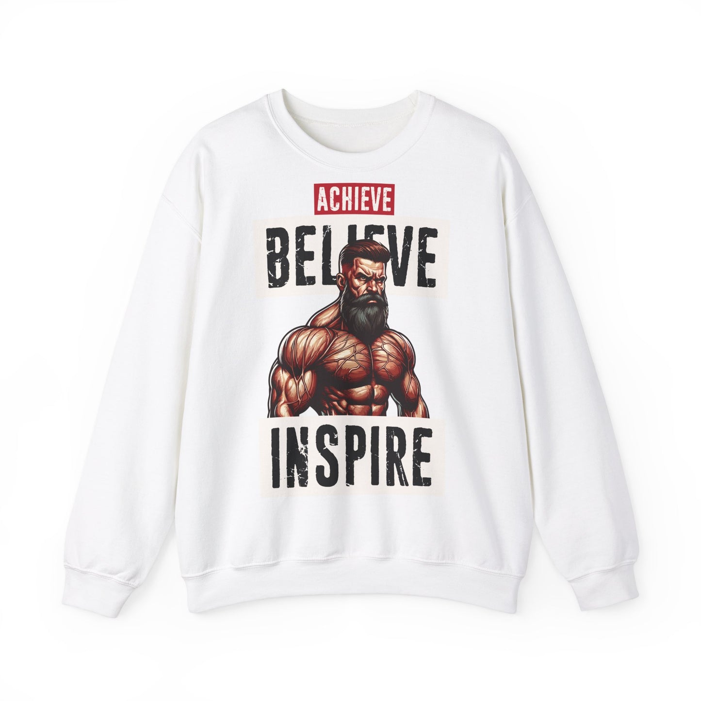 Achieve Believe Unisex Heavy Blend™ Crewneck Sweatshirt - Motivational Fitness Apparel