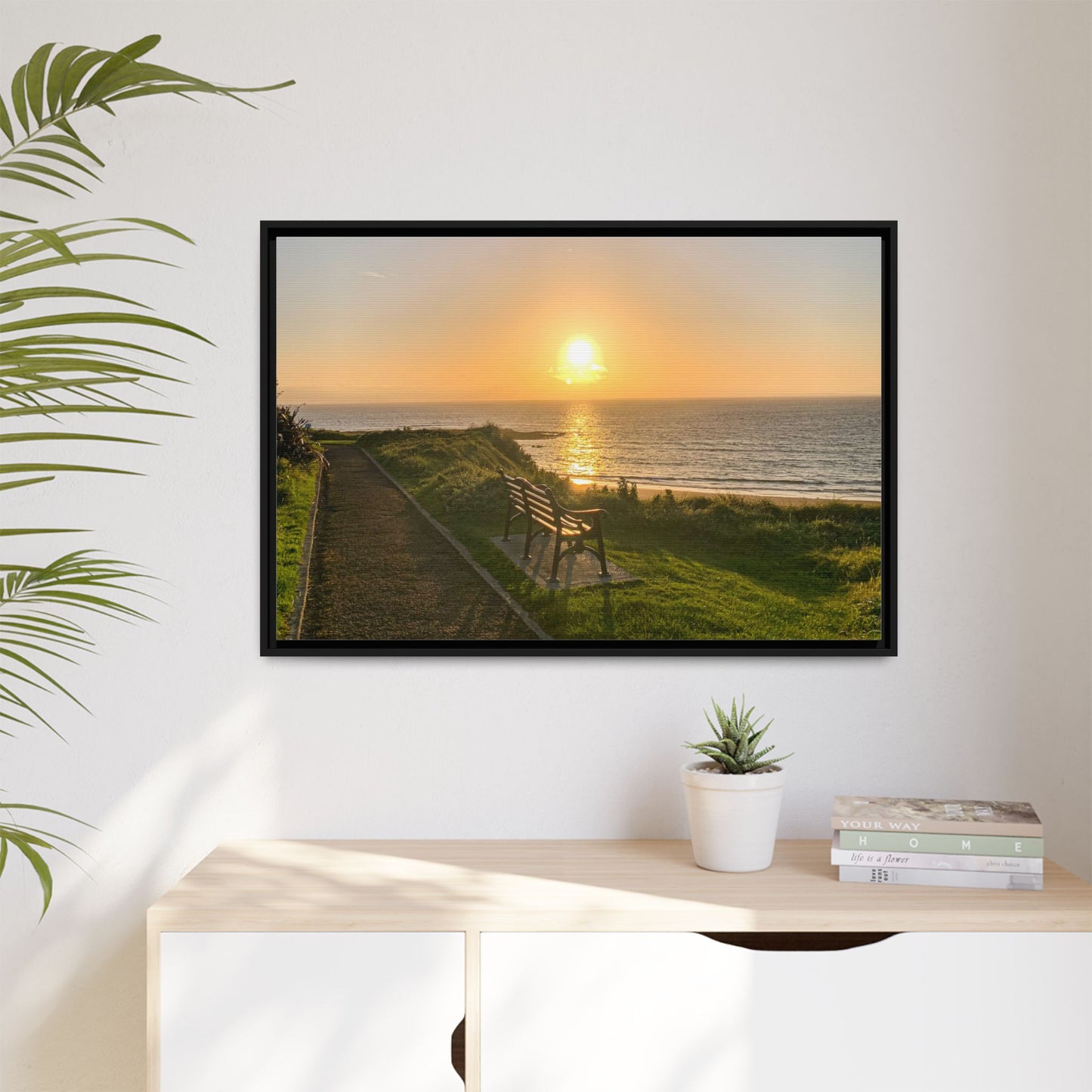 Sunset in Ballybunion 2 Matte Canvas, Framed (Multi-color)