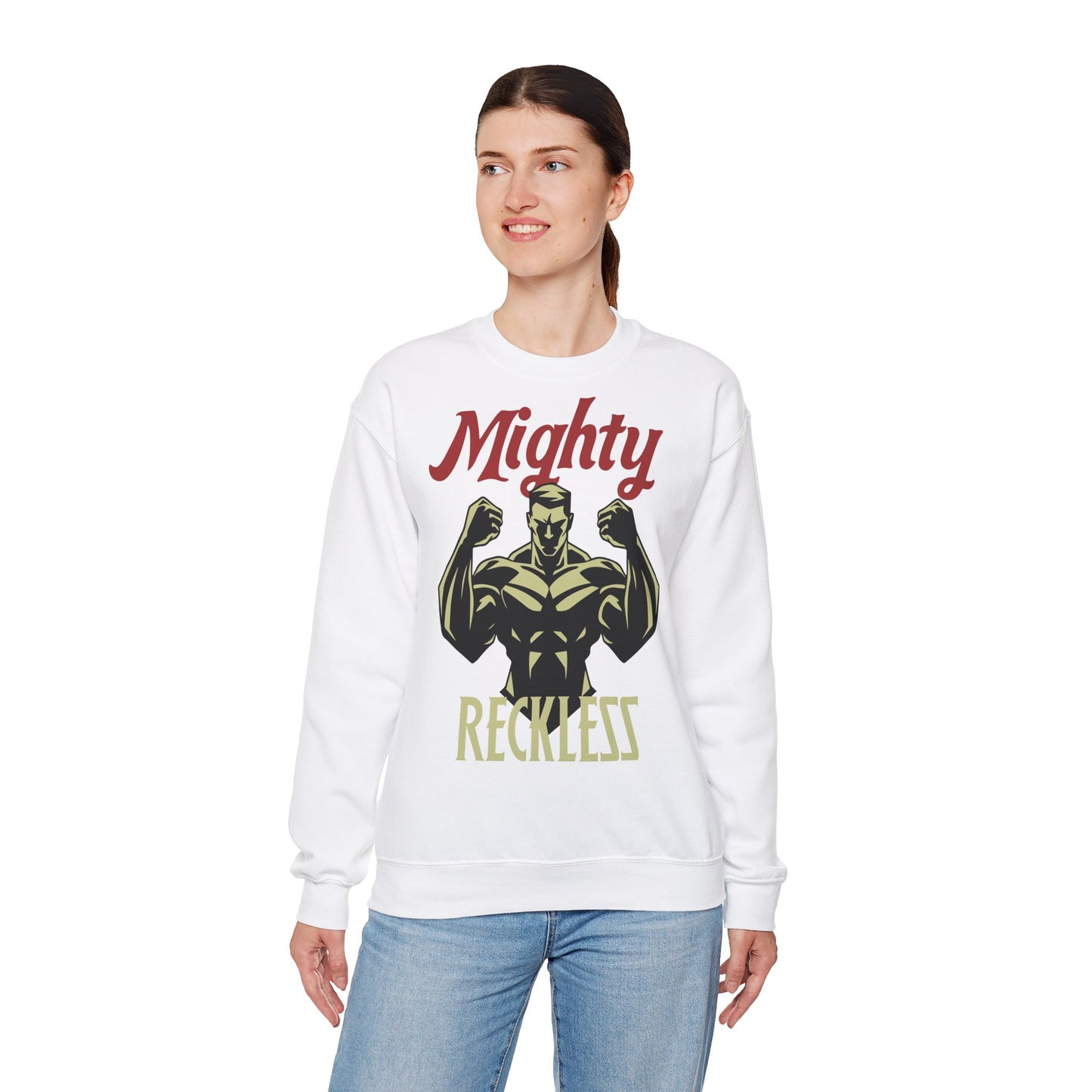 Mighty Stronger Unisex Heavy Blend™ Crewneck Sweatshirt - Rise to the Challenge
