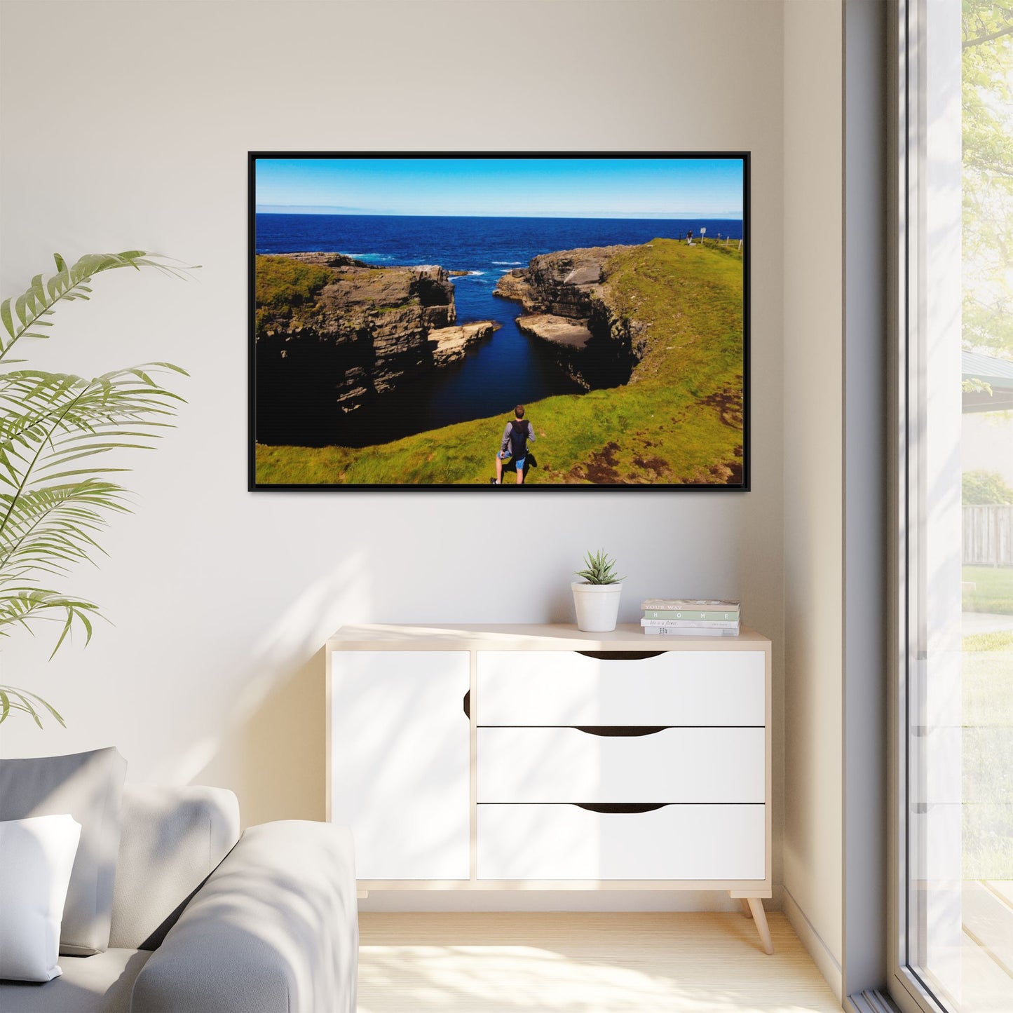 Cliffs Matte Canvas, Framed (Multi-color)