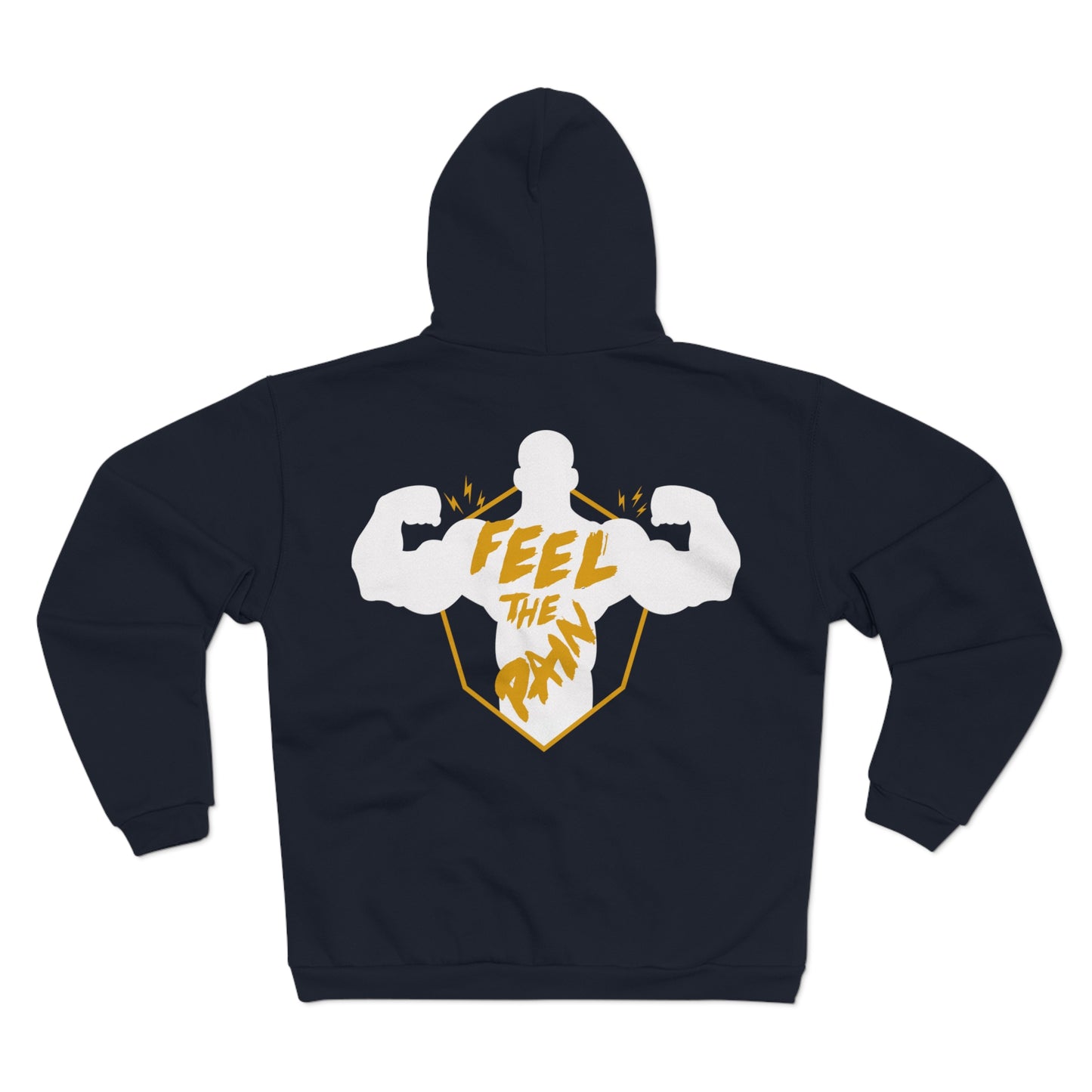 Motivational Unisex Hooded Zip Sweatshirt - 'Feel The Pain' Fitness Gear