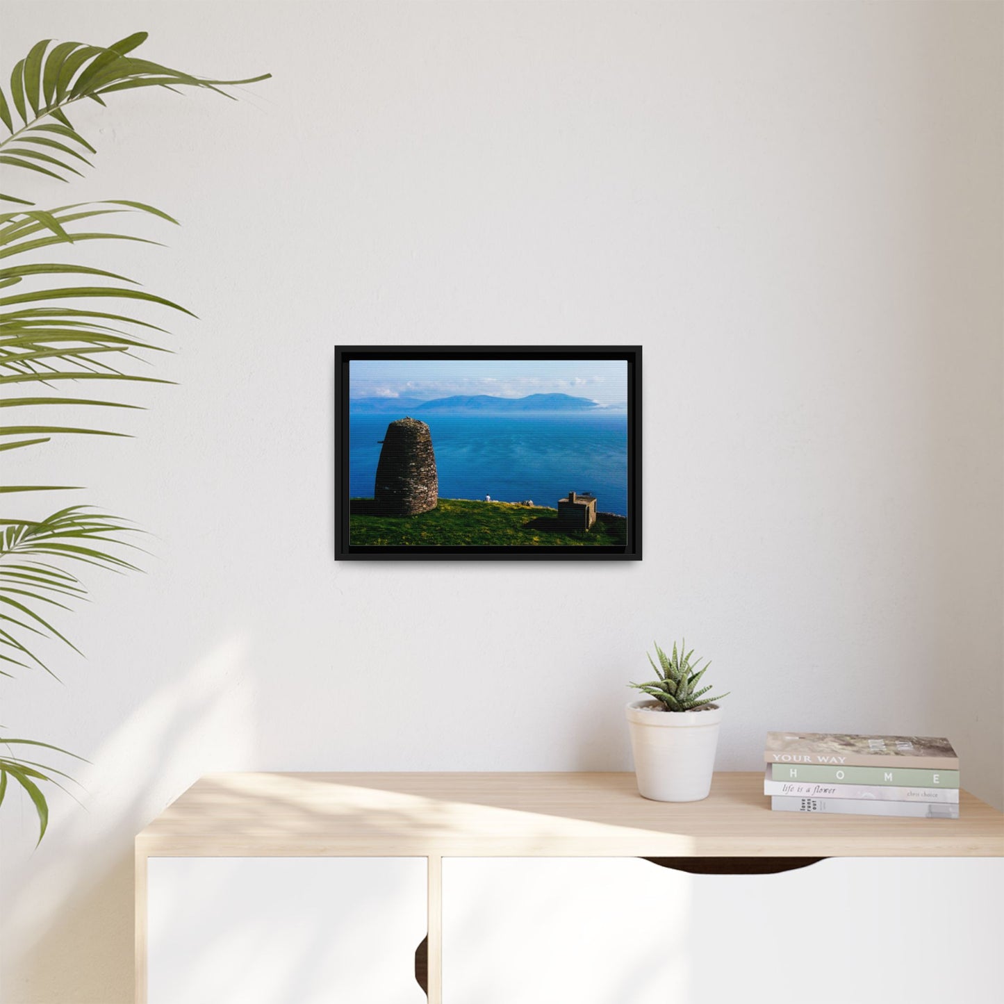 Ask Tower Matte Canvas, Framed (Multi-color)