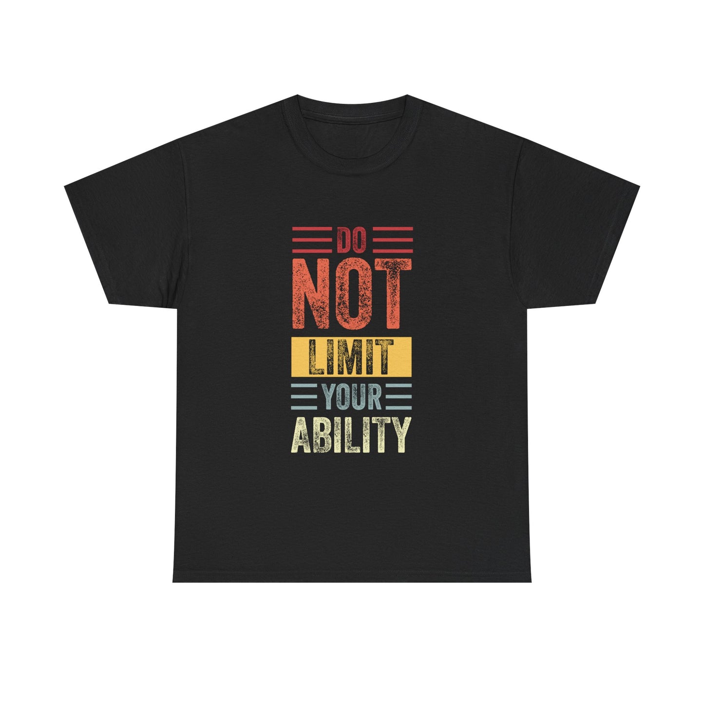 Motivational Unisex Heavy Cotton Tee - 'Do Not Limit Your Ability'