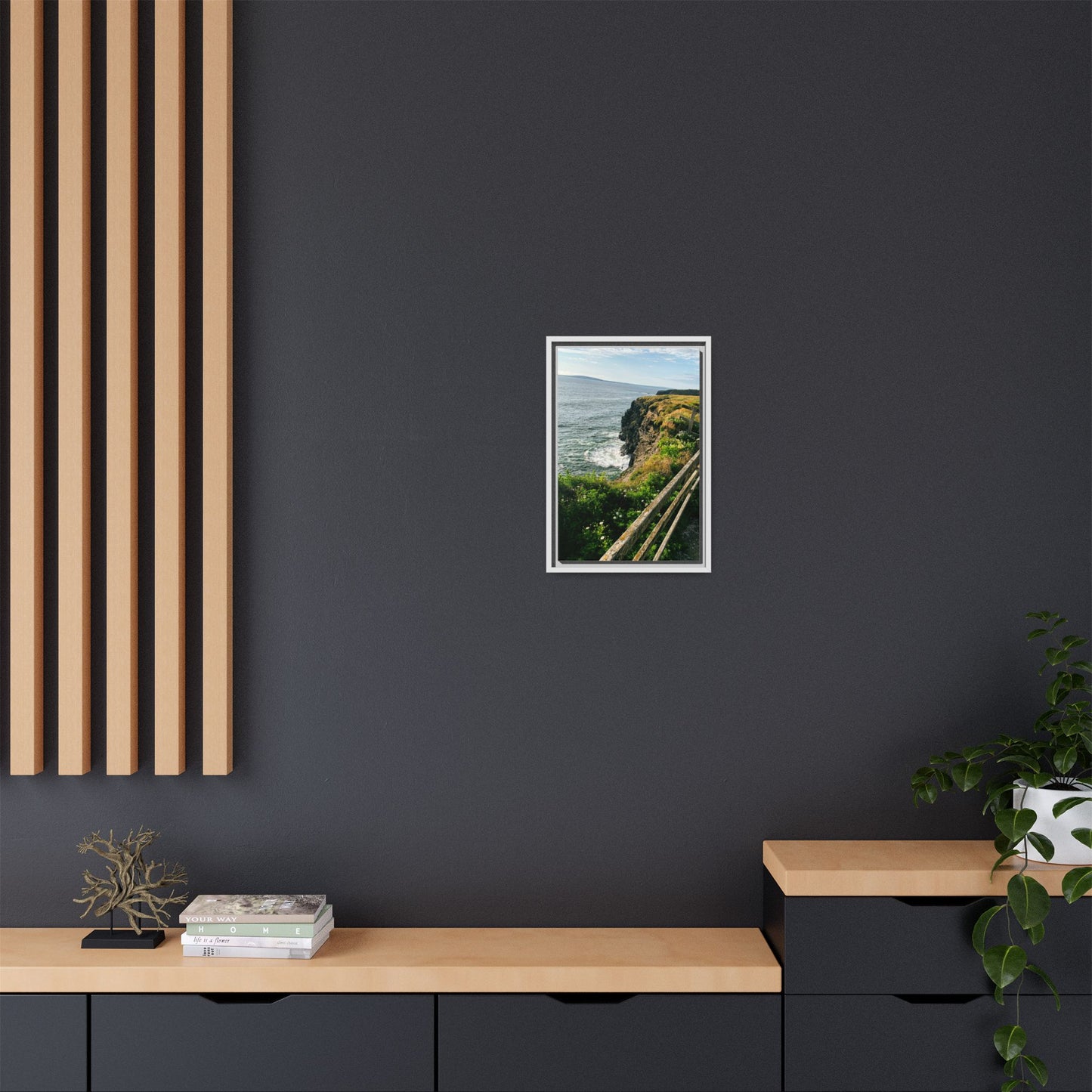 Ballybunion Cliff Walk Matte Canvas, Framed (Multi-color)