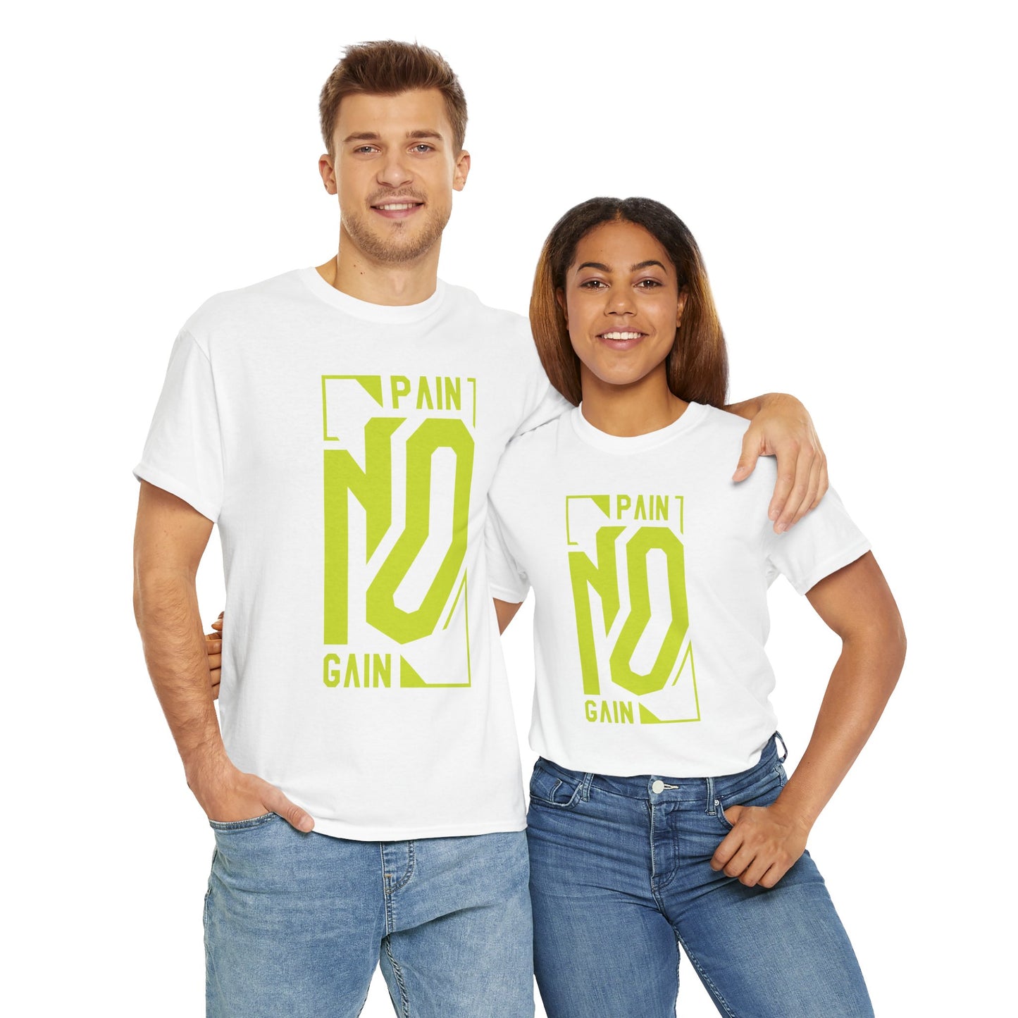 No Pain No Gain Unisex Heavy Cotton Tee - Motivational Gym Shirt