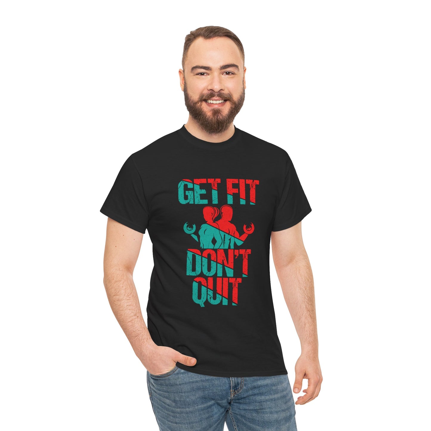Motivational Fitness Tee - Get Fit Don't Quit