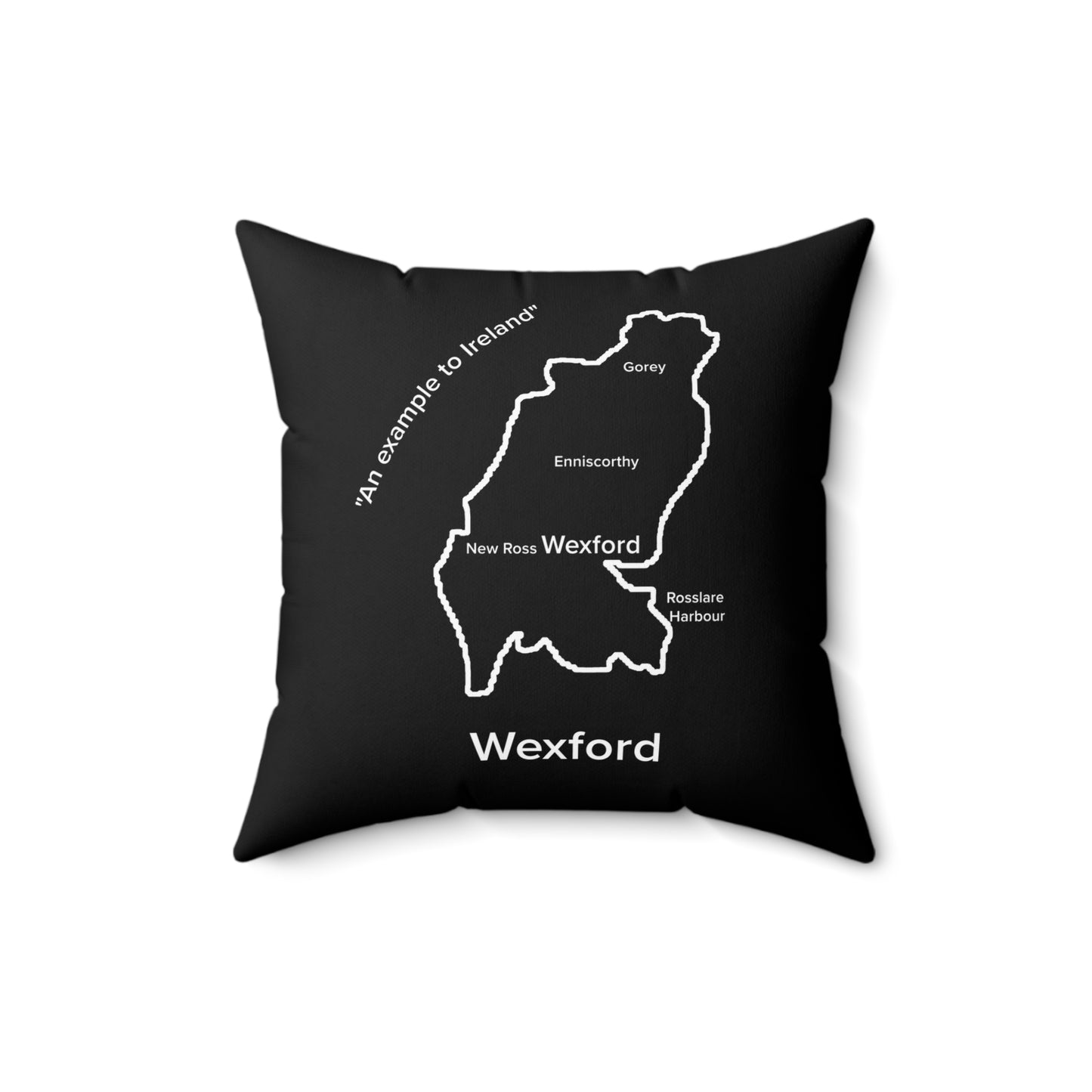 Wexford Spun Polyester Square Pillow Black Edition 2 Sizes